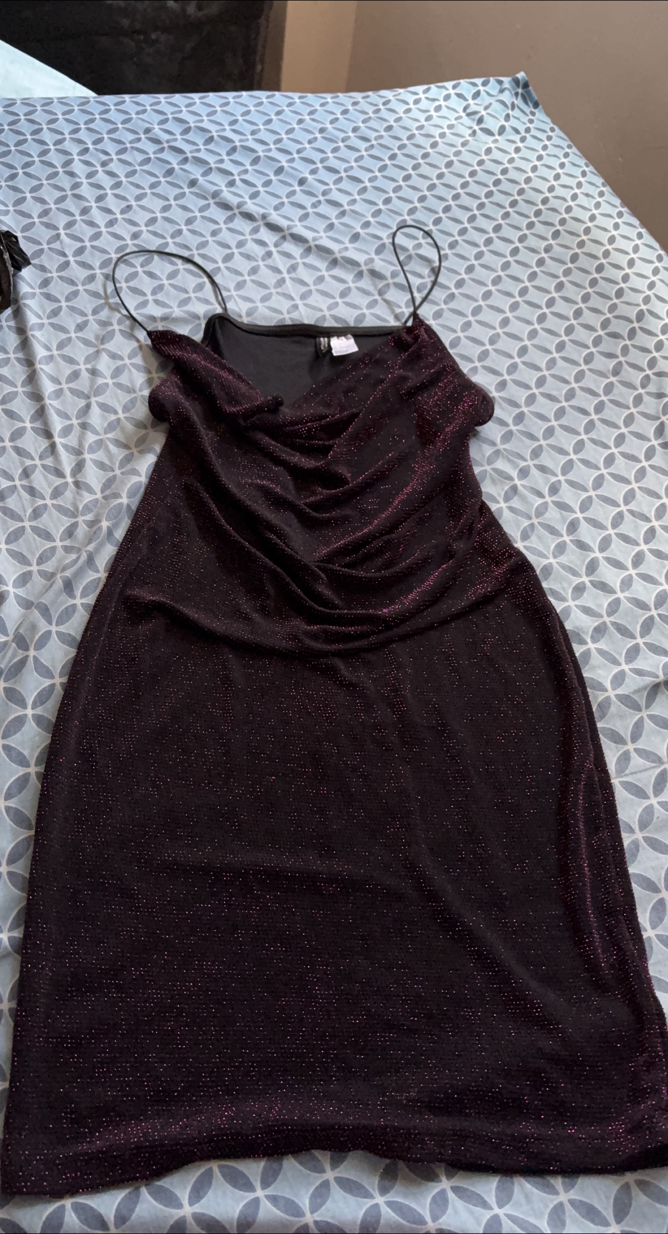 H&M Divided Black Glitter Dress - Size 6 thumbnail