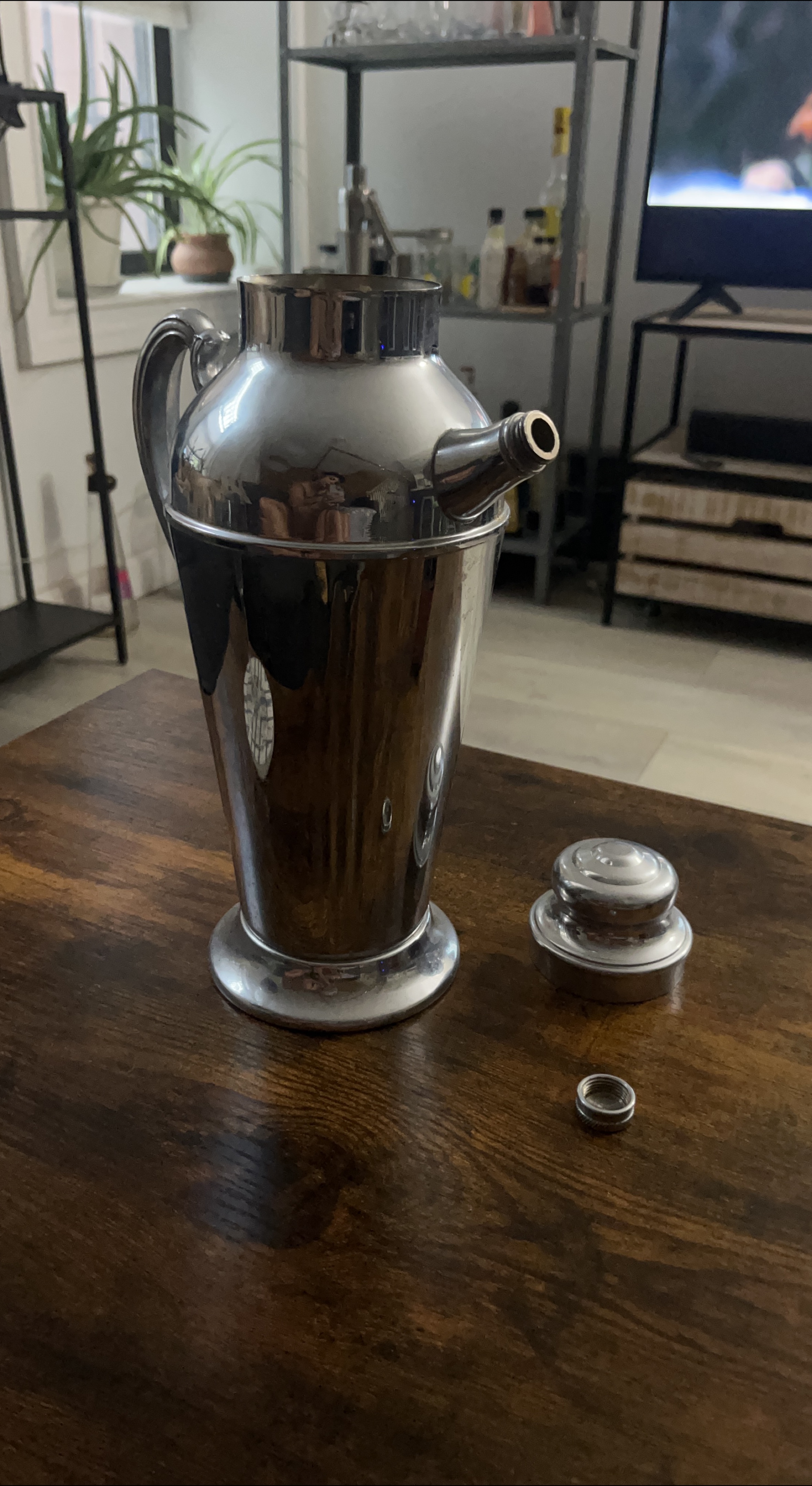 Vintage Stainless Chrome Plated Cocktail Shaker thumbnail