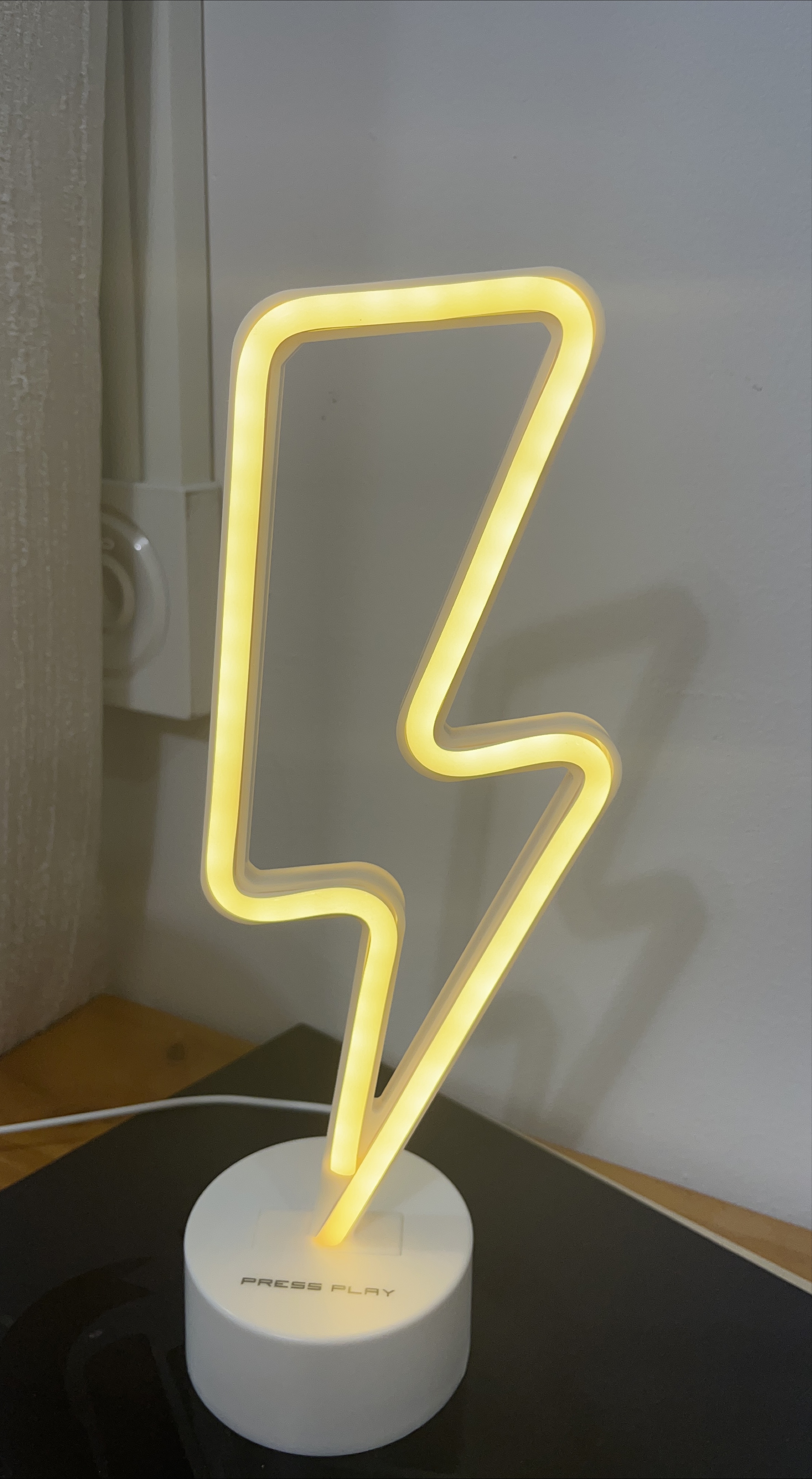 Press Play Lightning Bolt LED Desk Lamp thumbnail