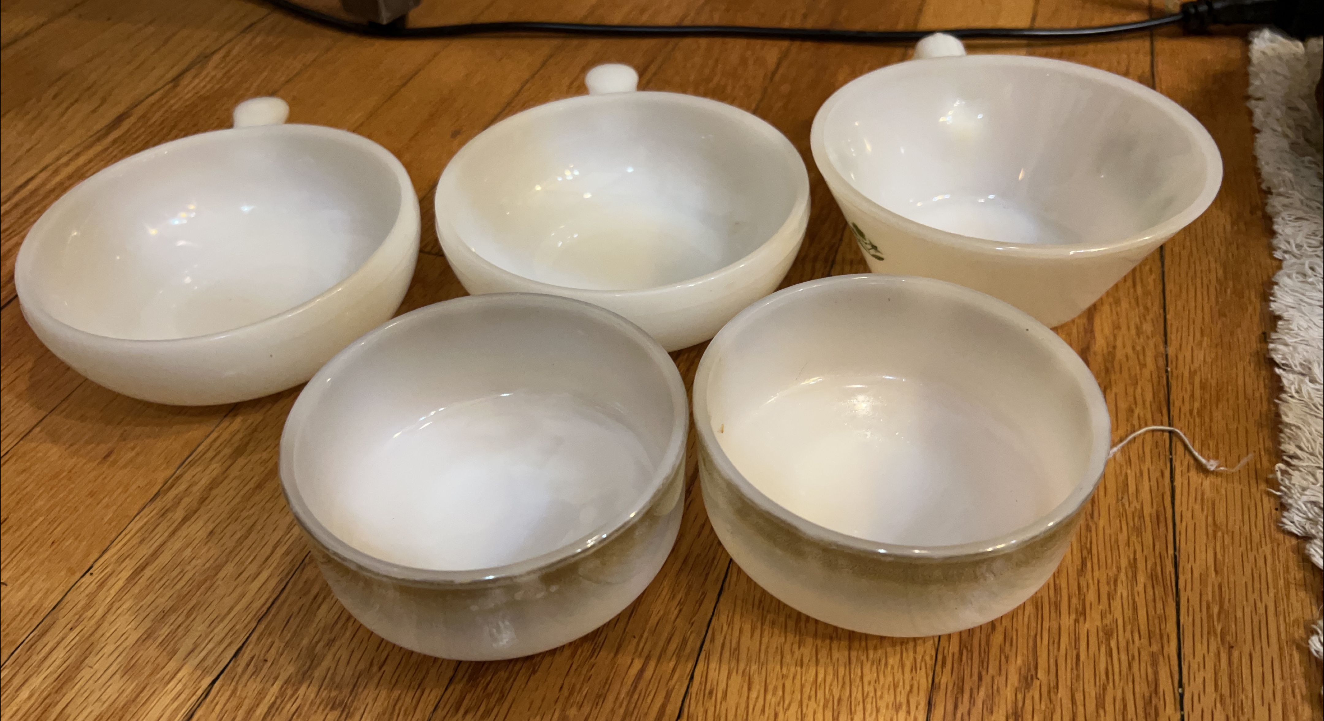 Vintage Fire King Custard Bowls - Set of 5 thumbnail