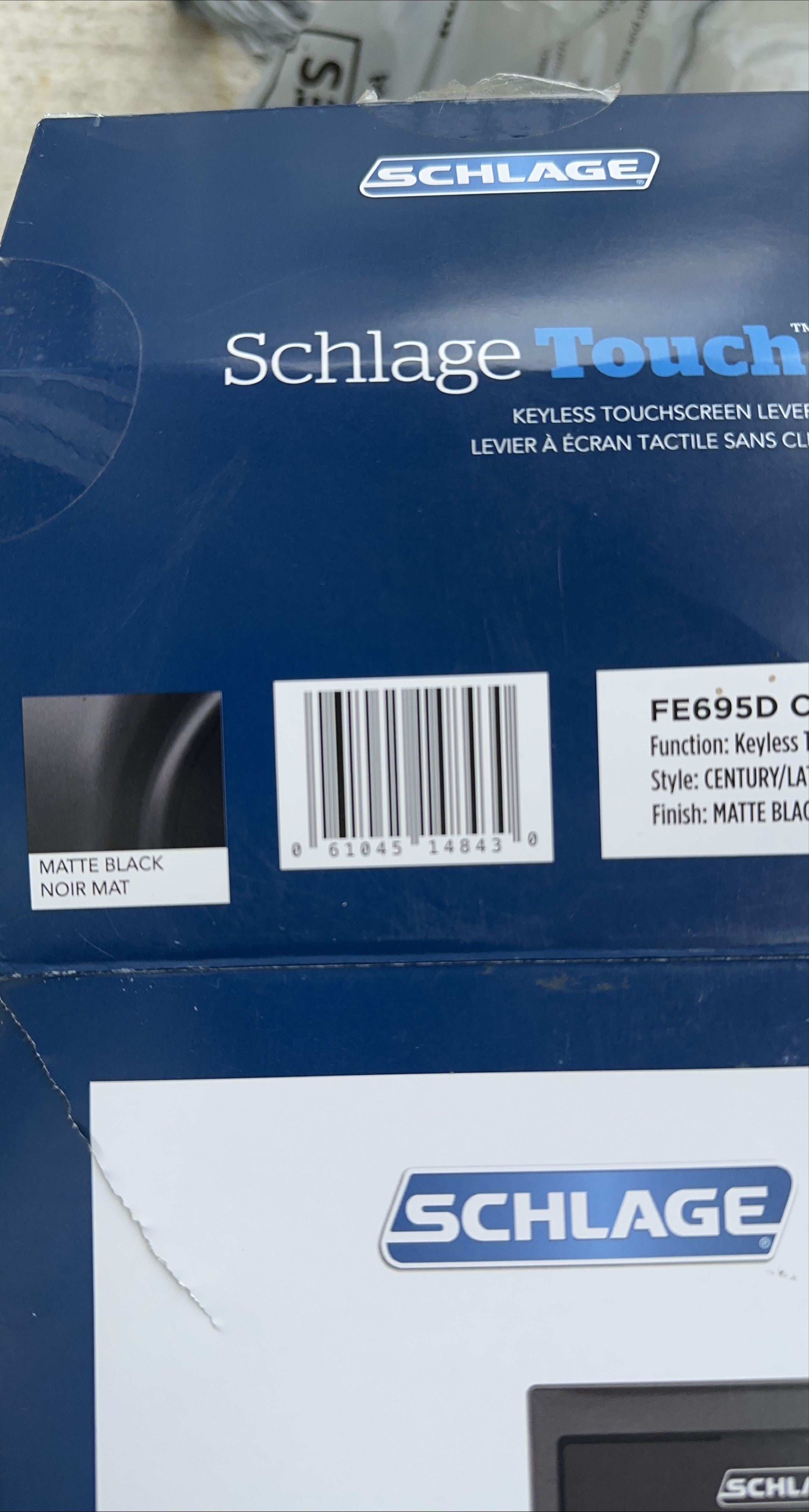 Schlage Touch Keyless Lock - Matte Black thumbnail