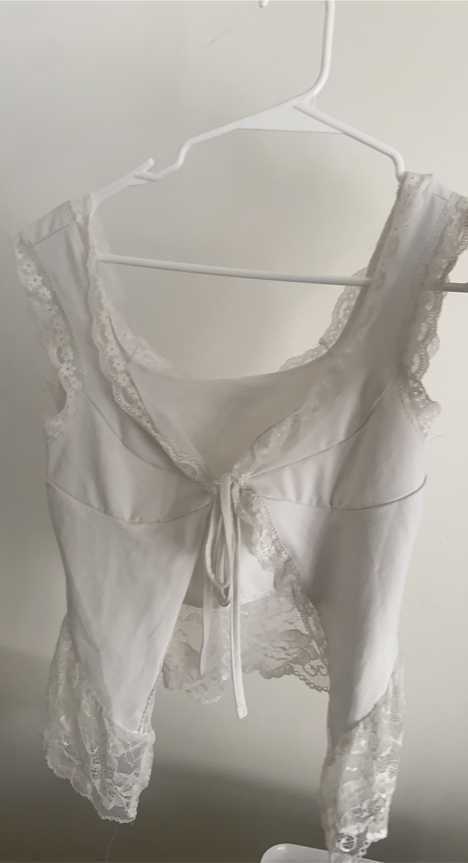White Lace Trimmed Top thumbnail