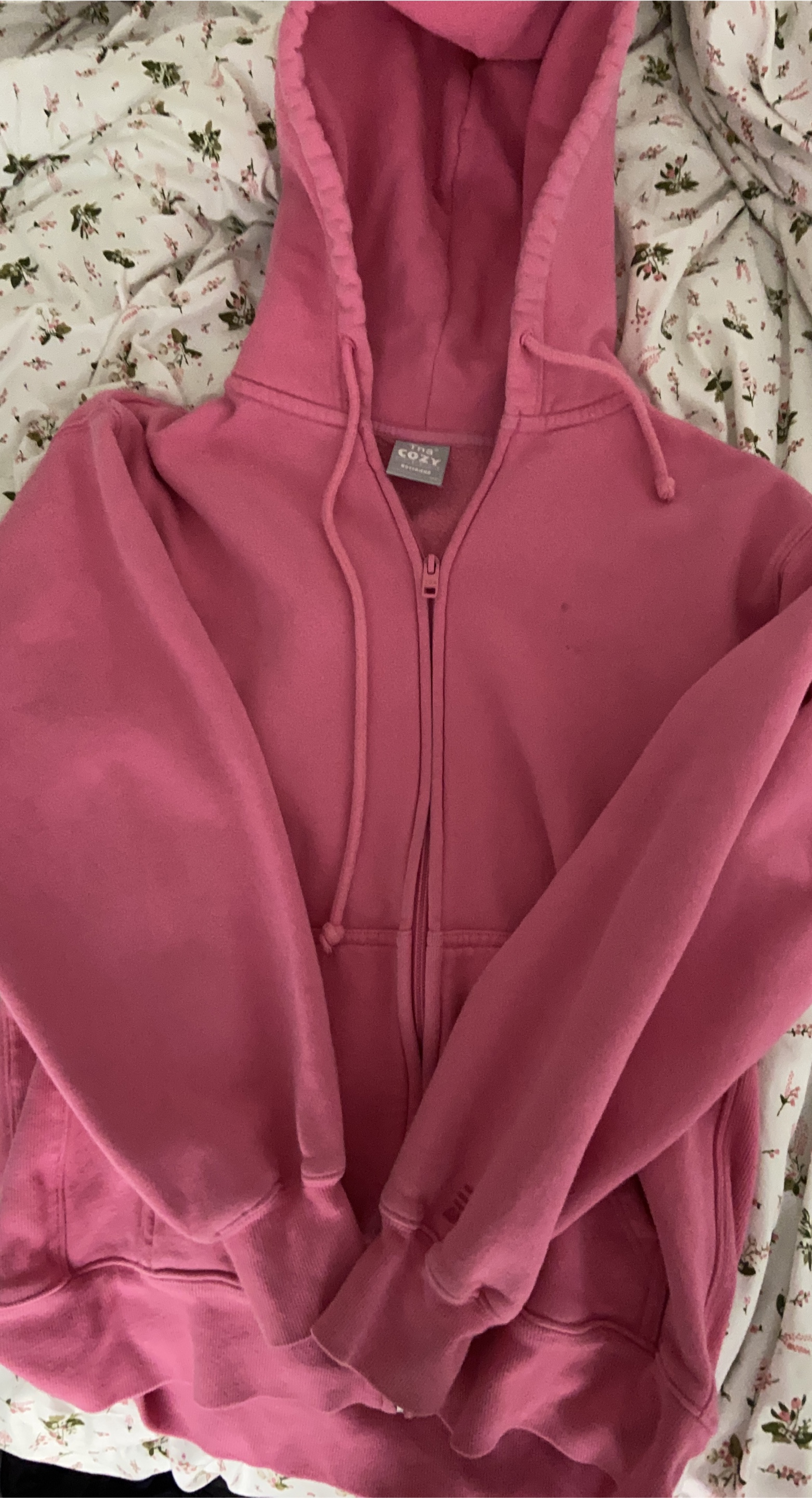 Tna Cozy Fleece Boyfriend Hoodie 2XS Pink thumbnail