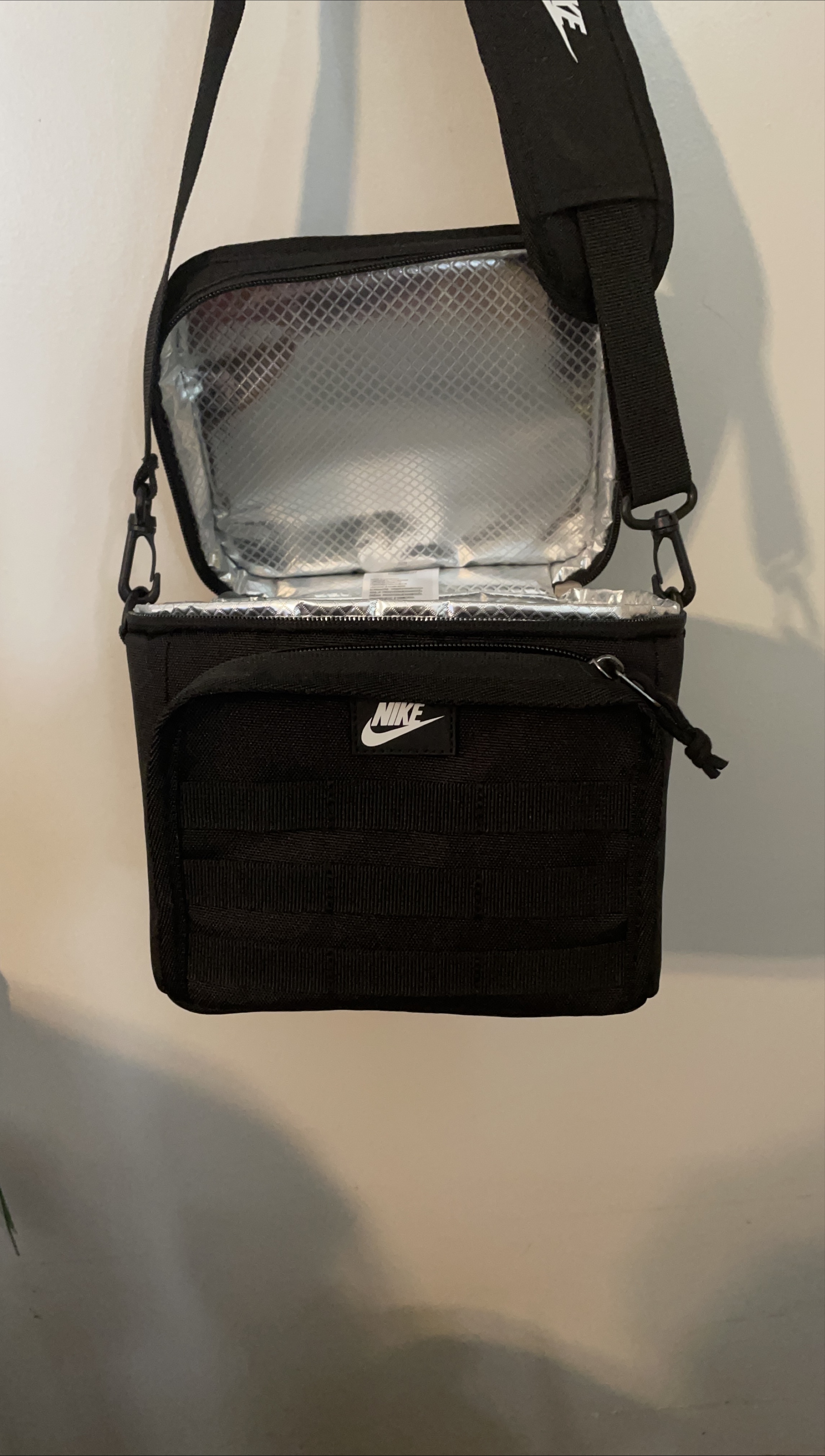 Nike Black Lunch Bag with Shoulder Strap thumbnail