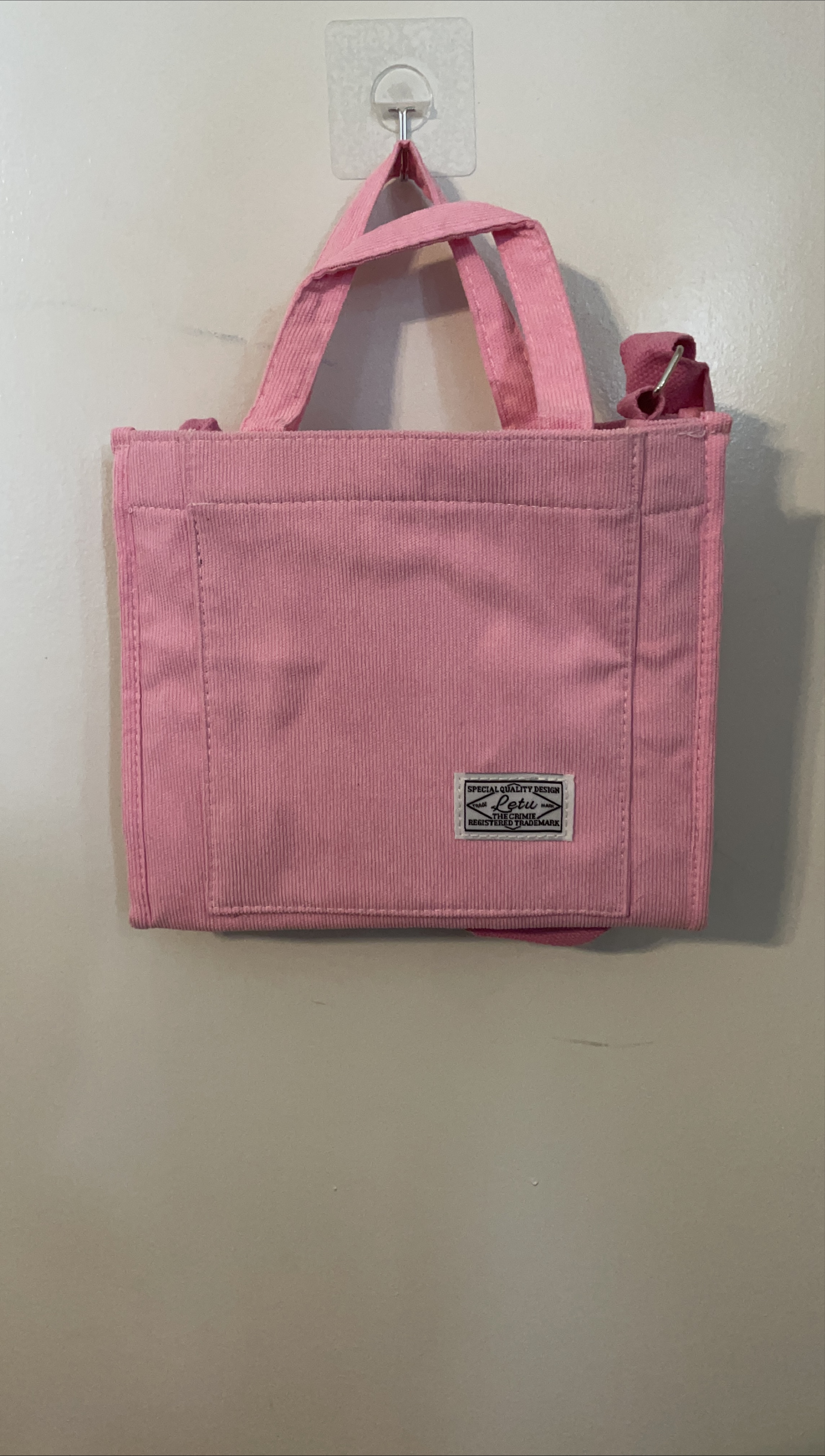 Letu Pink Corduroy Tote Bag thumbnail