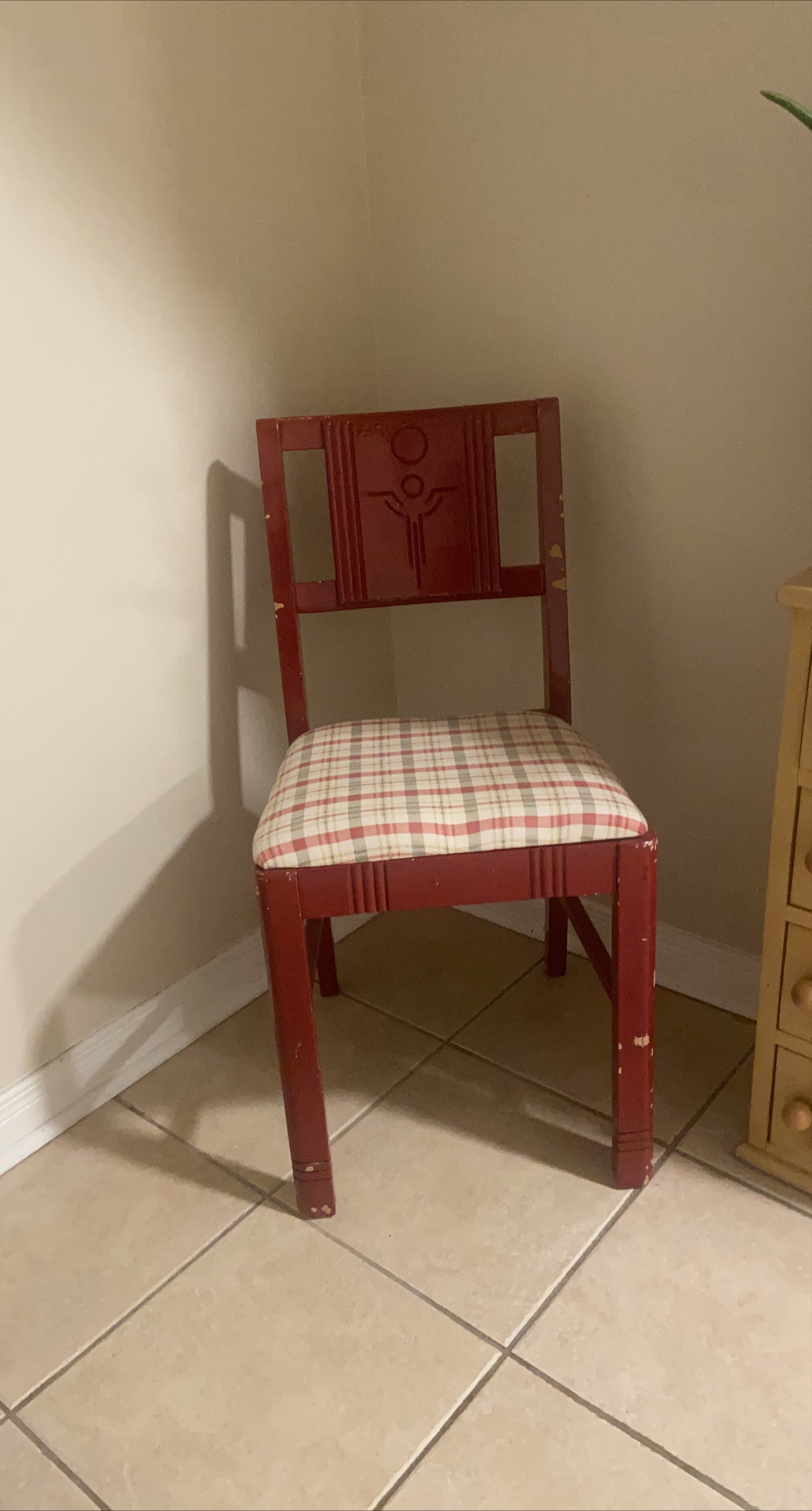 Vintage Red Accent Chair thumbnail