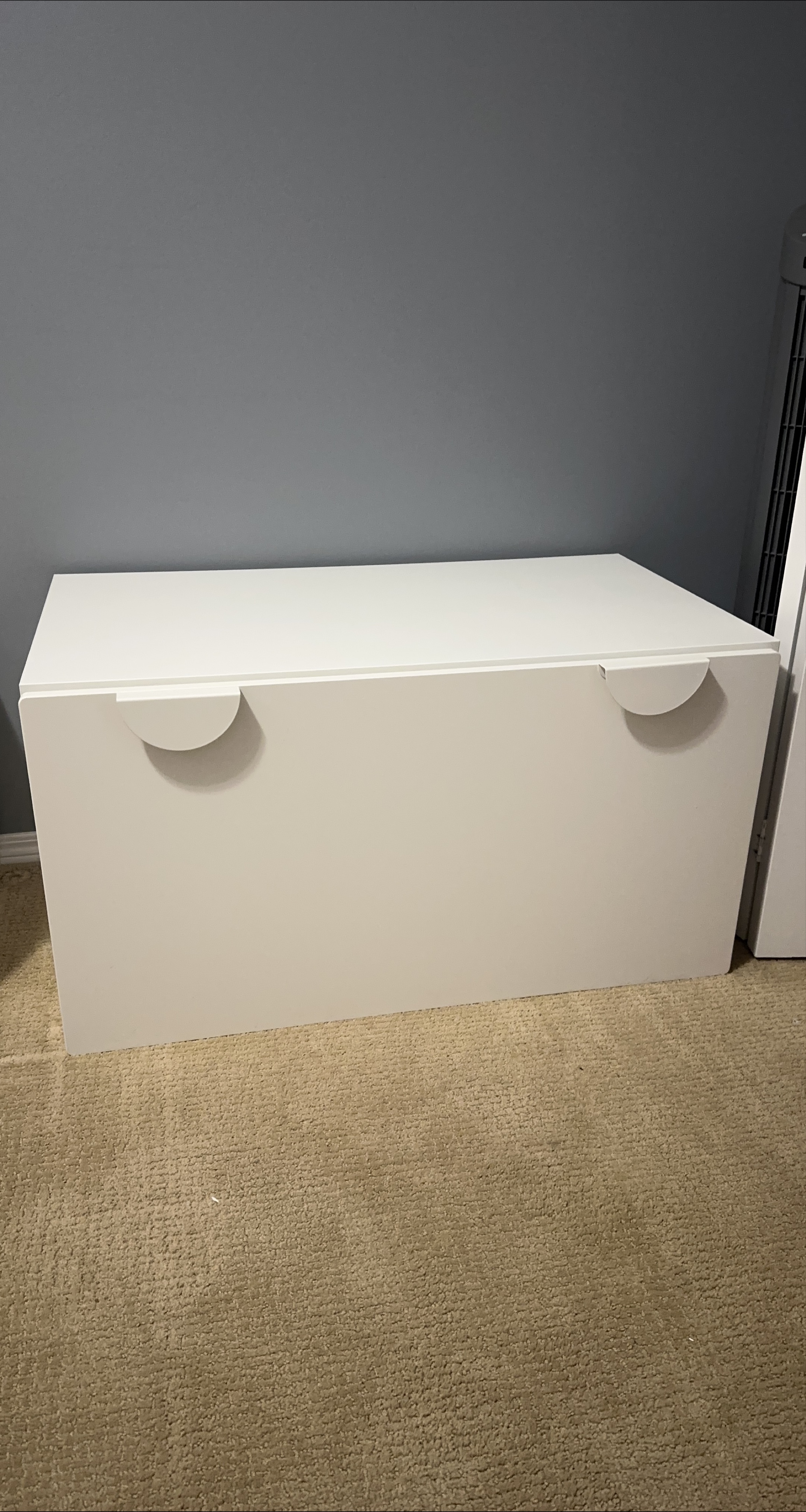 White Bench with Storage