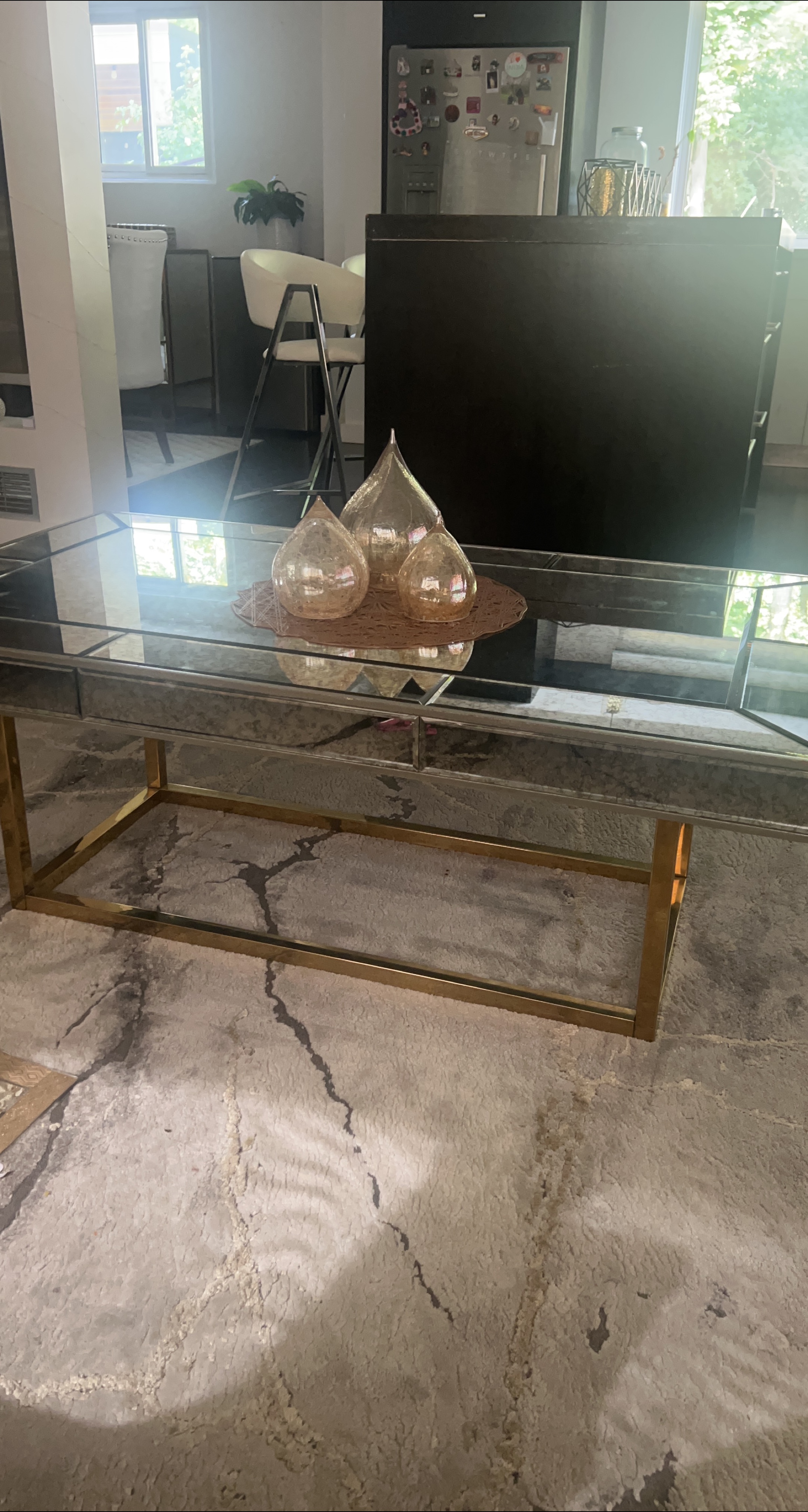 Gold Mirrored Coffee Table thumbnail