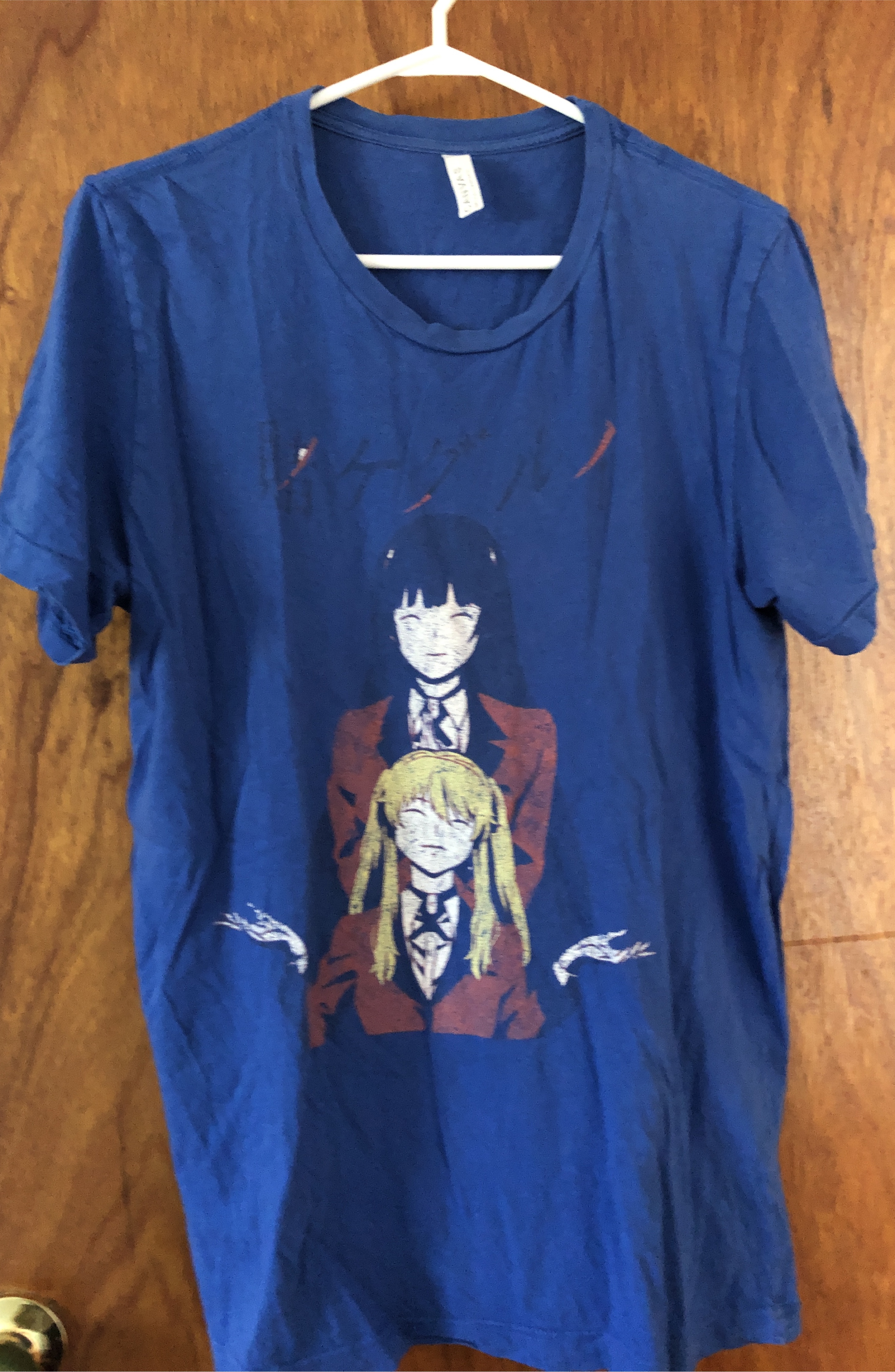 🇨🇦Bella+Canvas Blue Anime Graphic Tee-unisex L thumbnail
