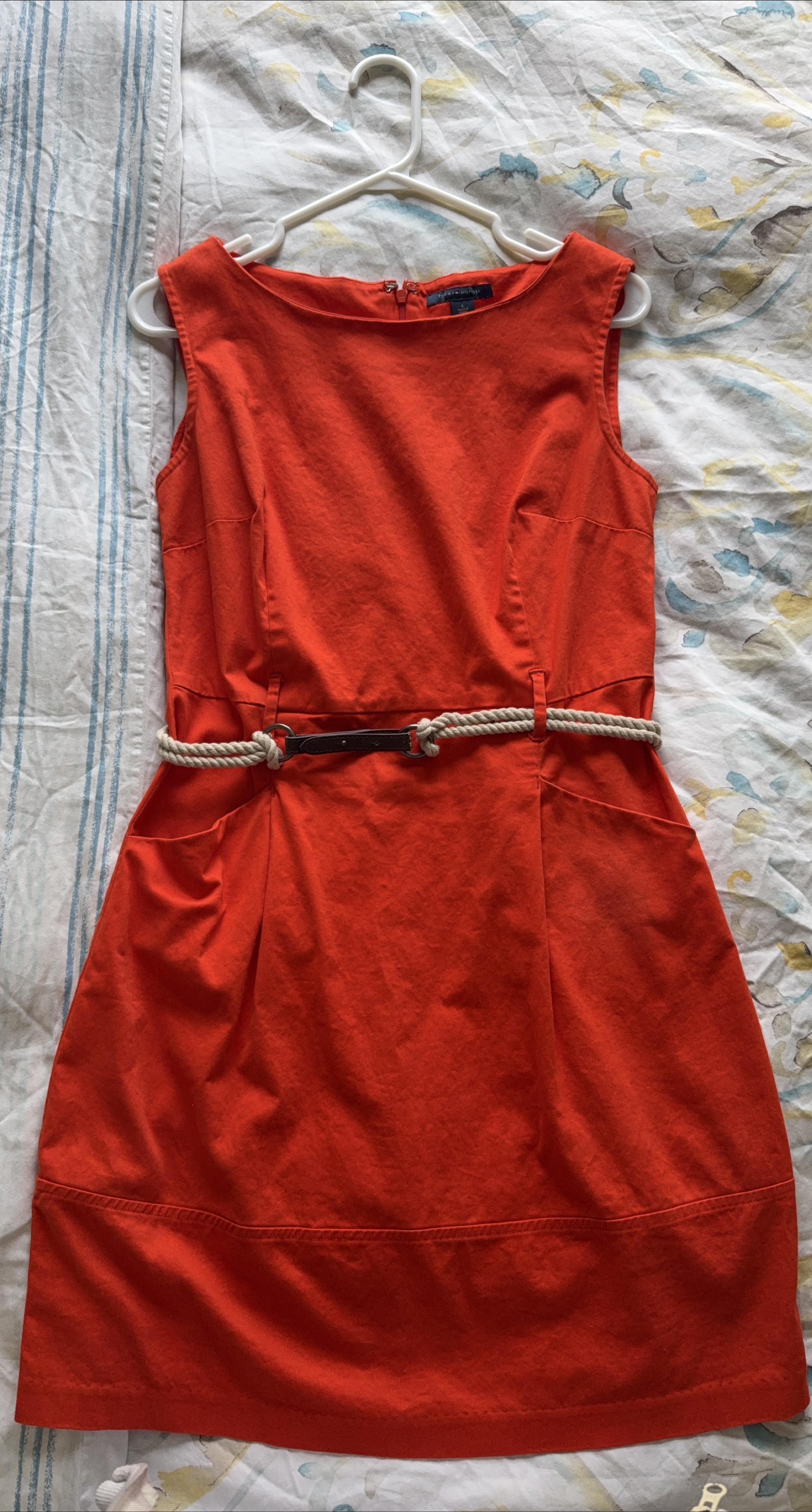 Tommy Hilfiger Orange Dress - Size 6 thumbnail