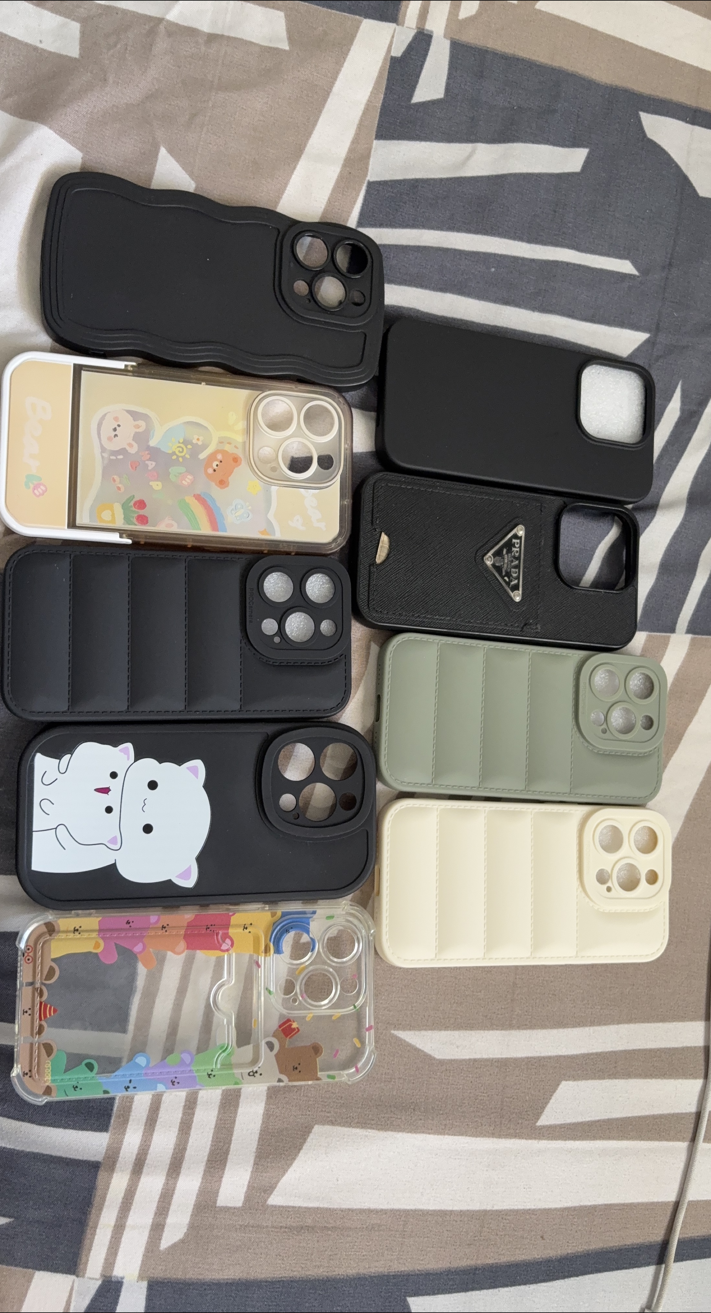 Assorted iPhone Cases - Prada, Bear Design (14 pro) thumbnail