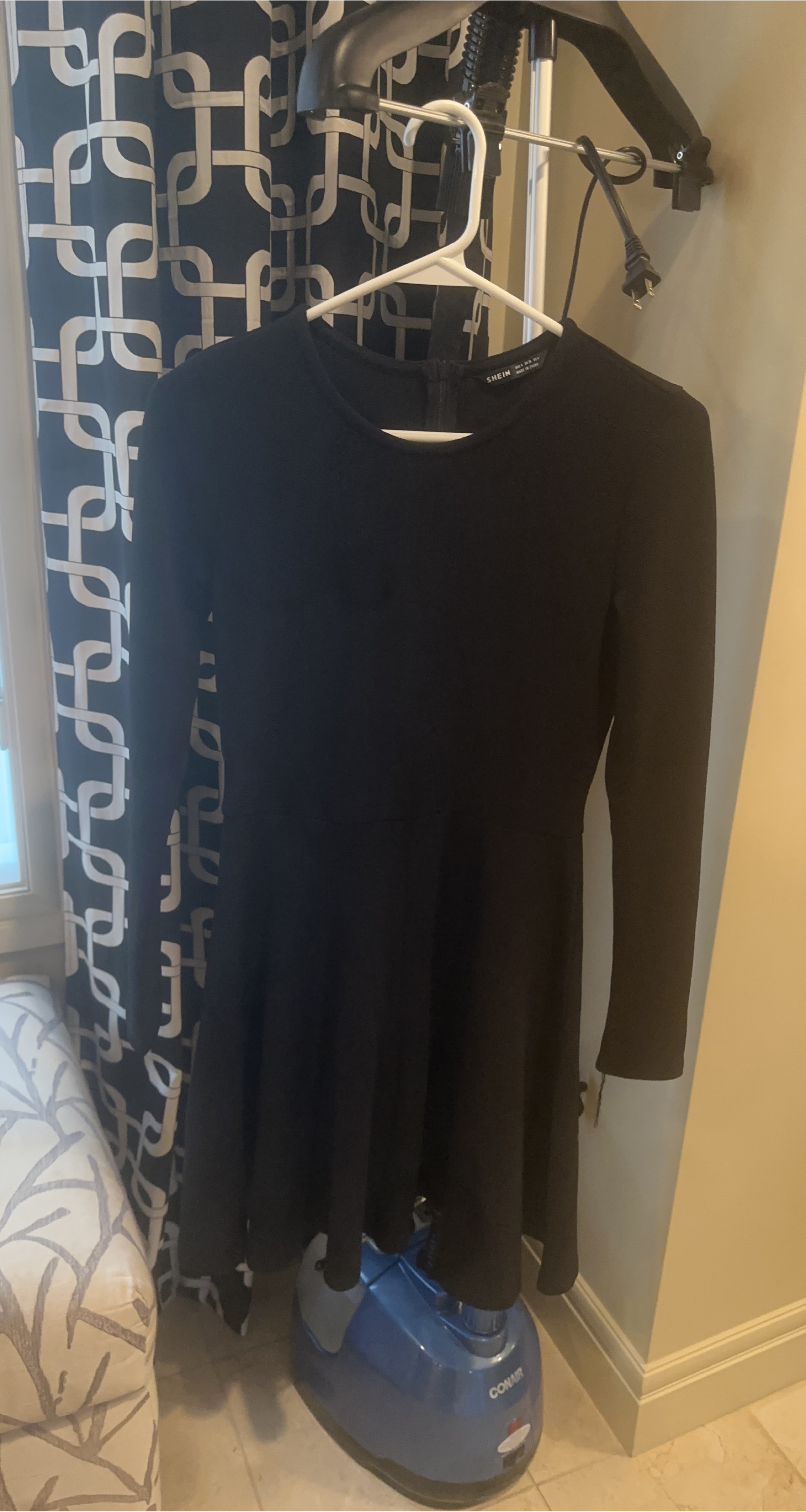 Shein Black Long Sleeve Dress thumbnail