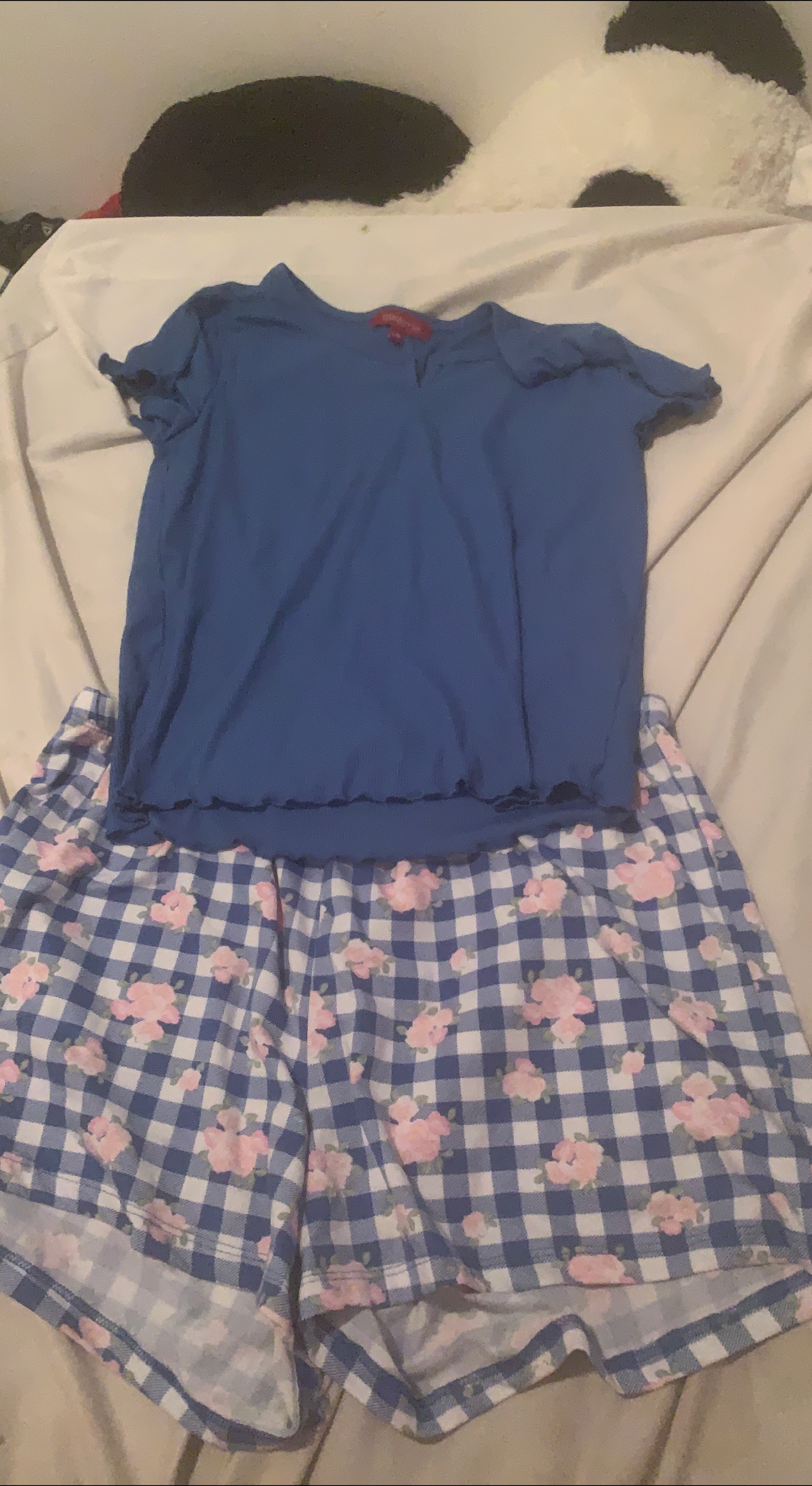 Cute blue pajama set thumbnail