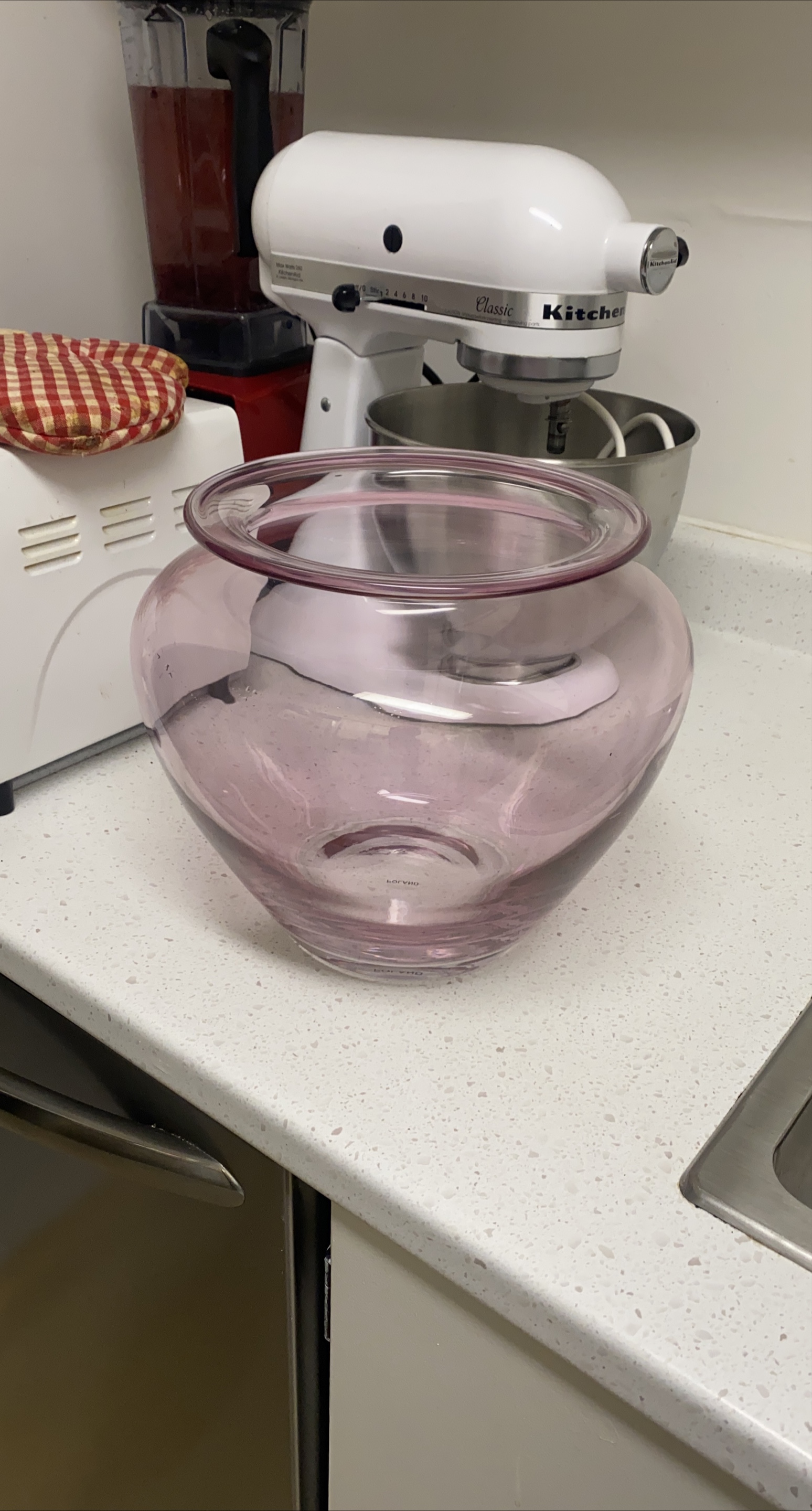 Purple Glass Vase - Made in Poland thumbnail