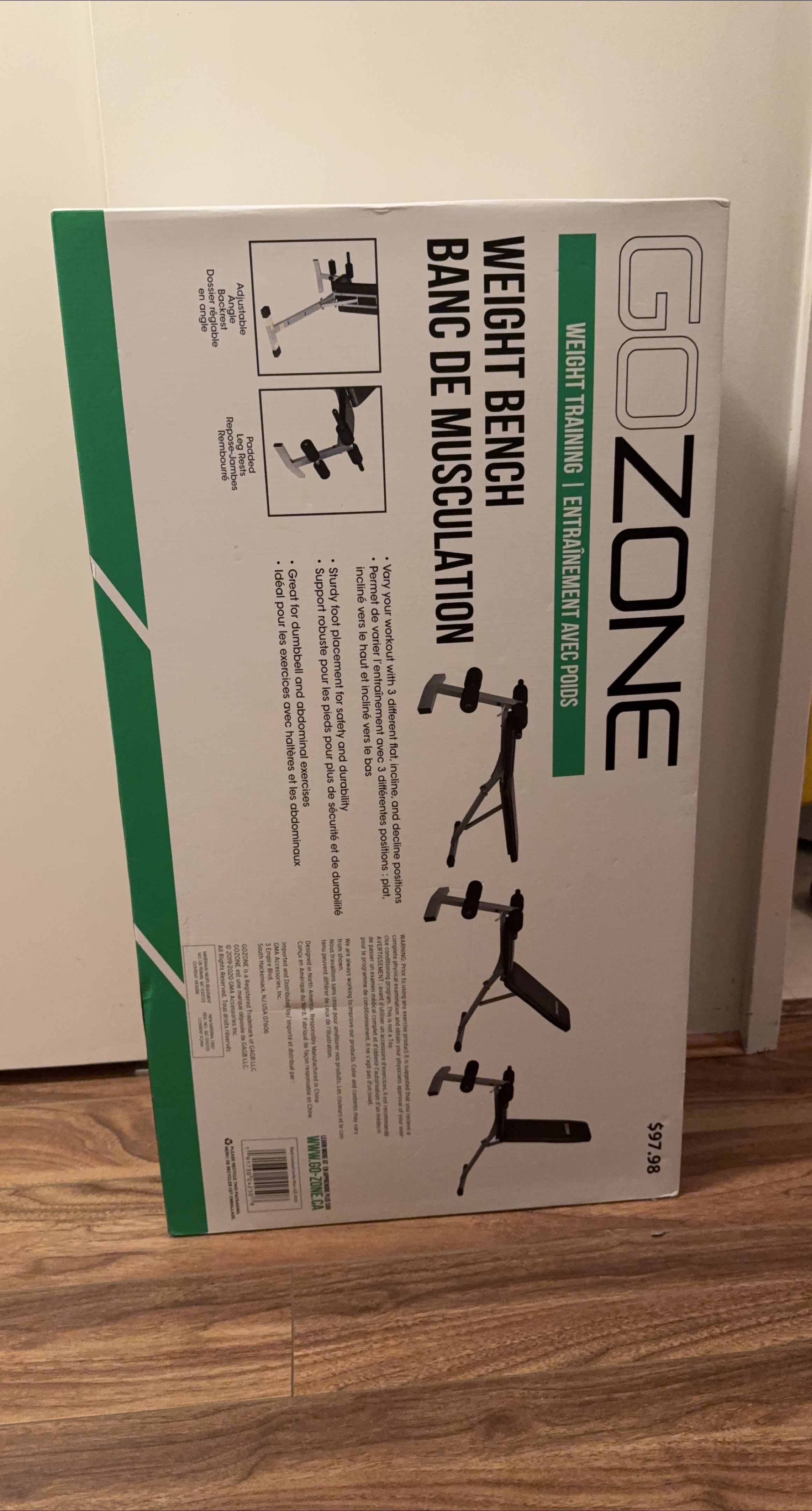 GoZone Weight Bench - Banc de Musculation thumbnail