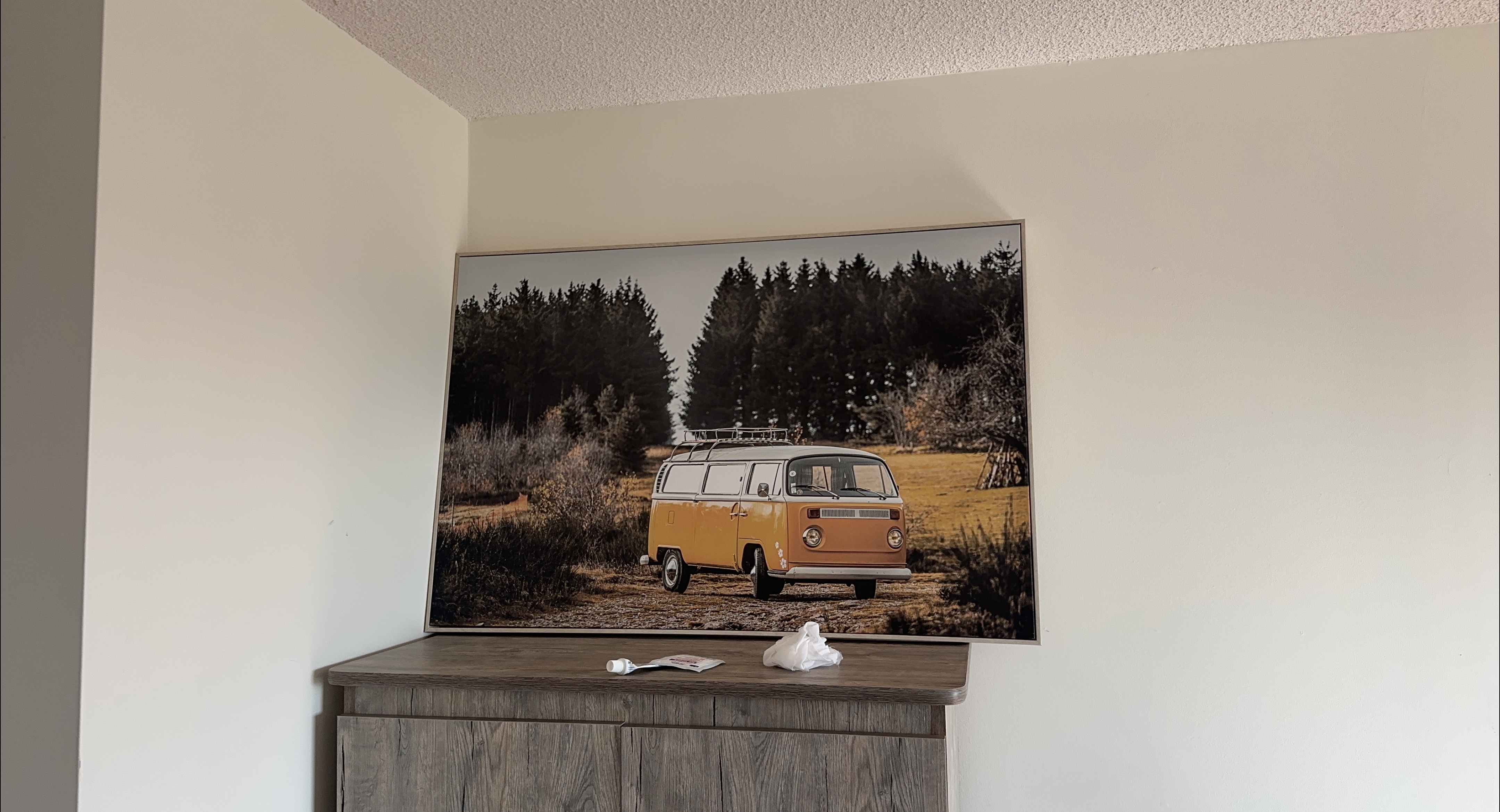 VW Bus Framed Canvas Print thumbnail