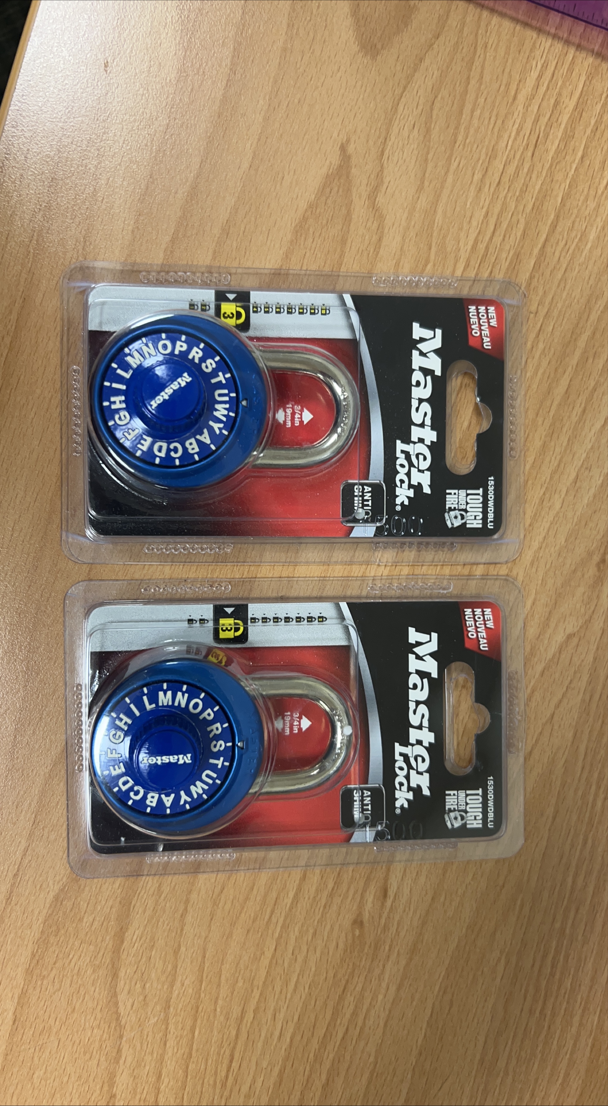 New Master Lock 1530DWDBLU Combination Padlock