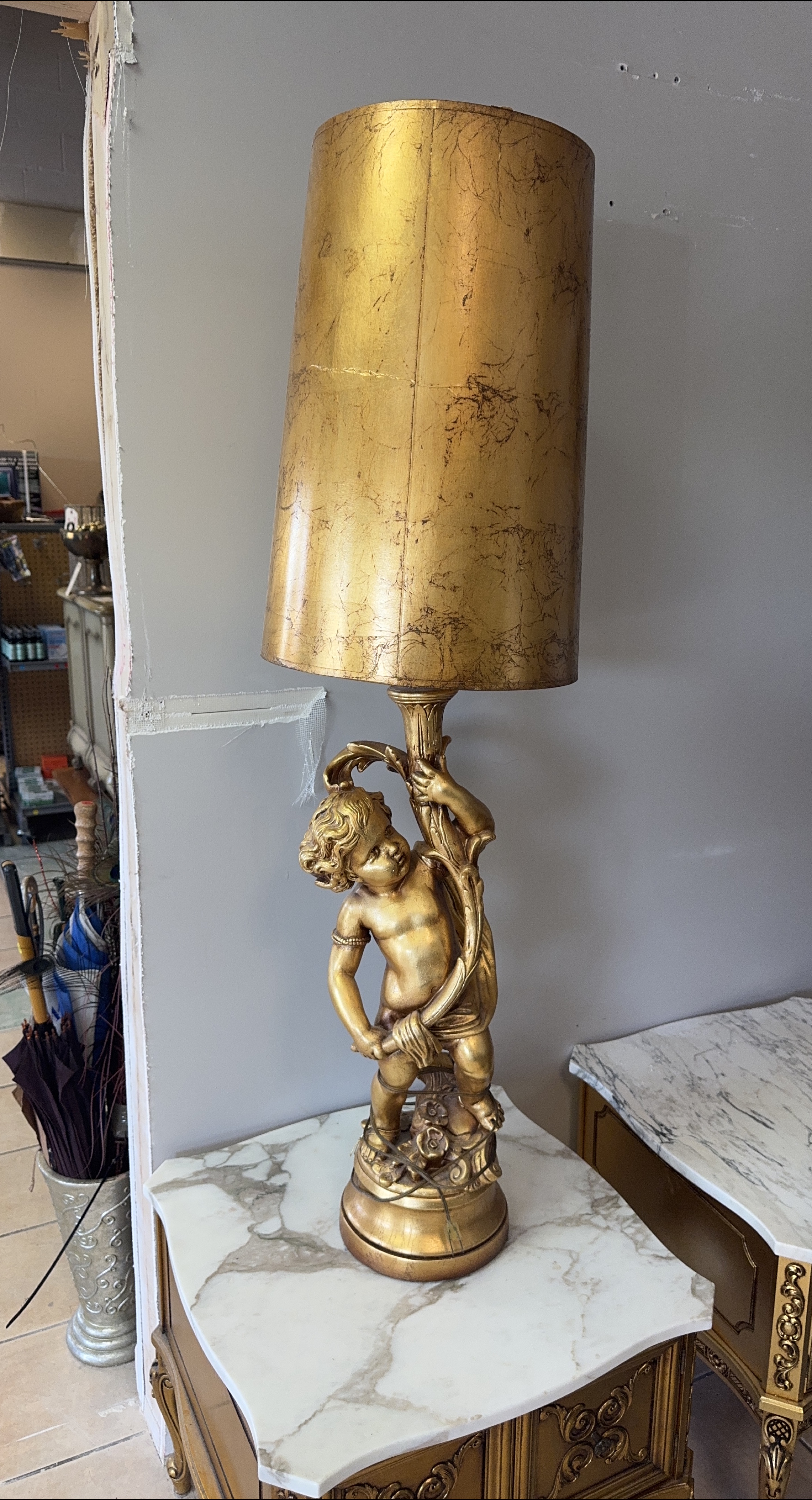 Gold Cherub Table Lamp thumbnail