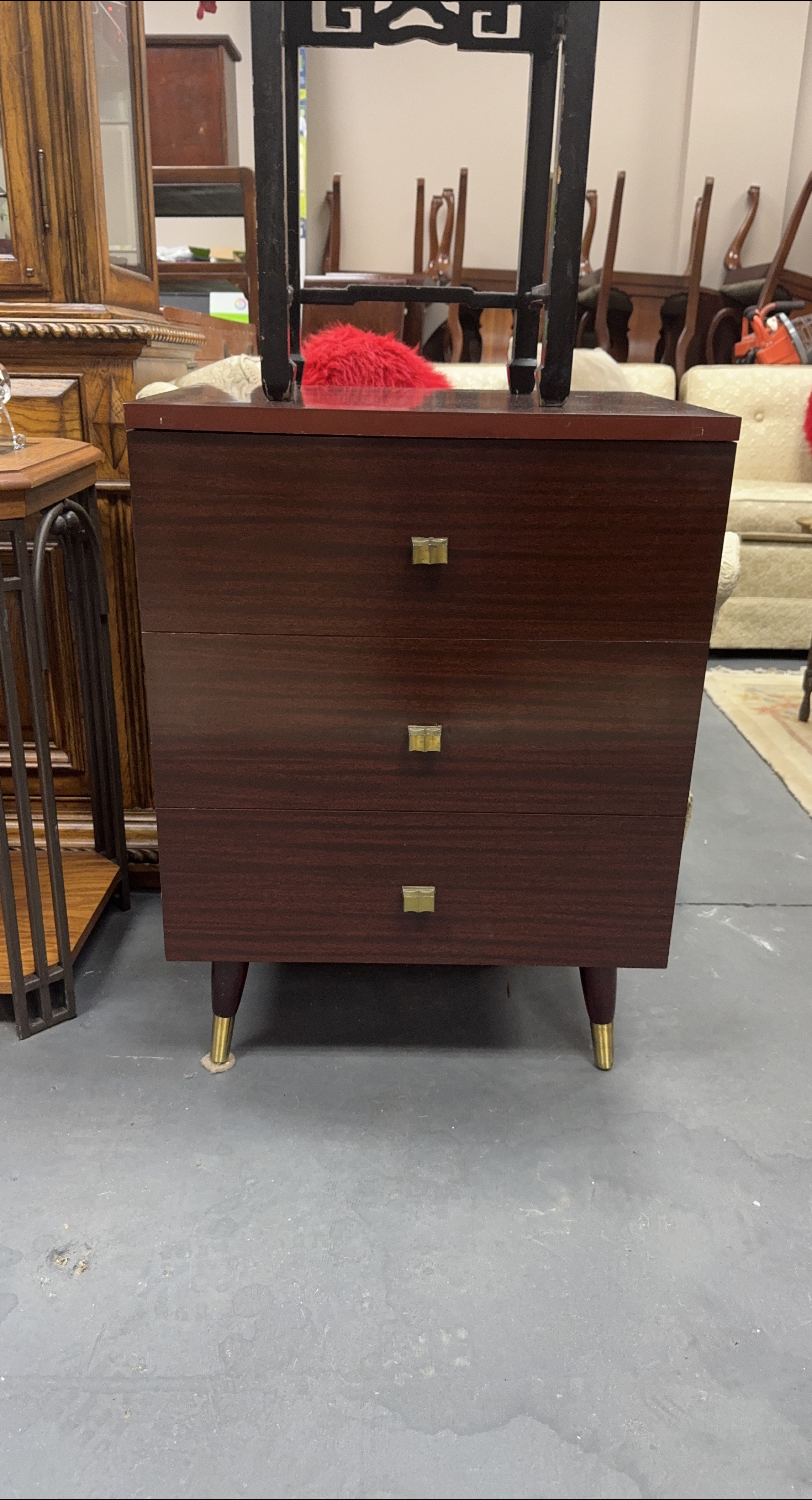 Brown Wood 3-Drawer Dresser thumbnail