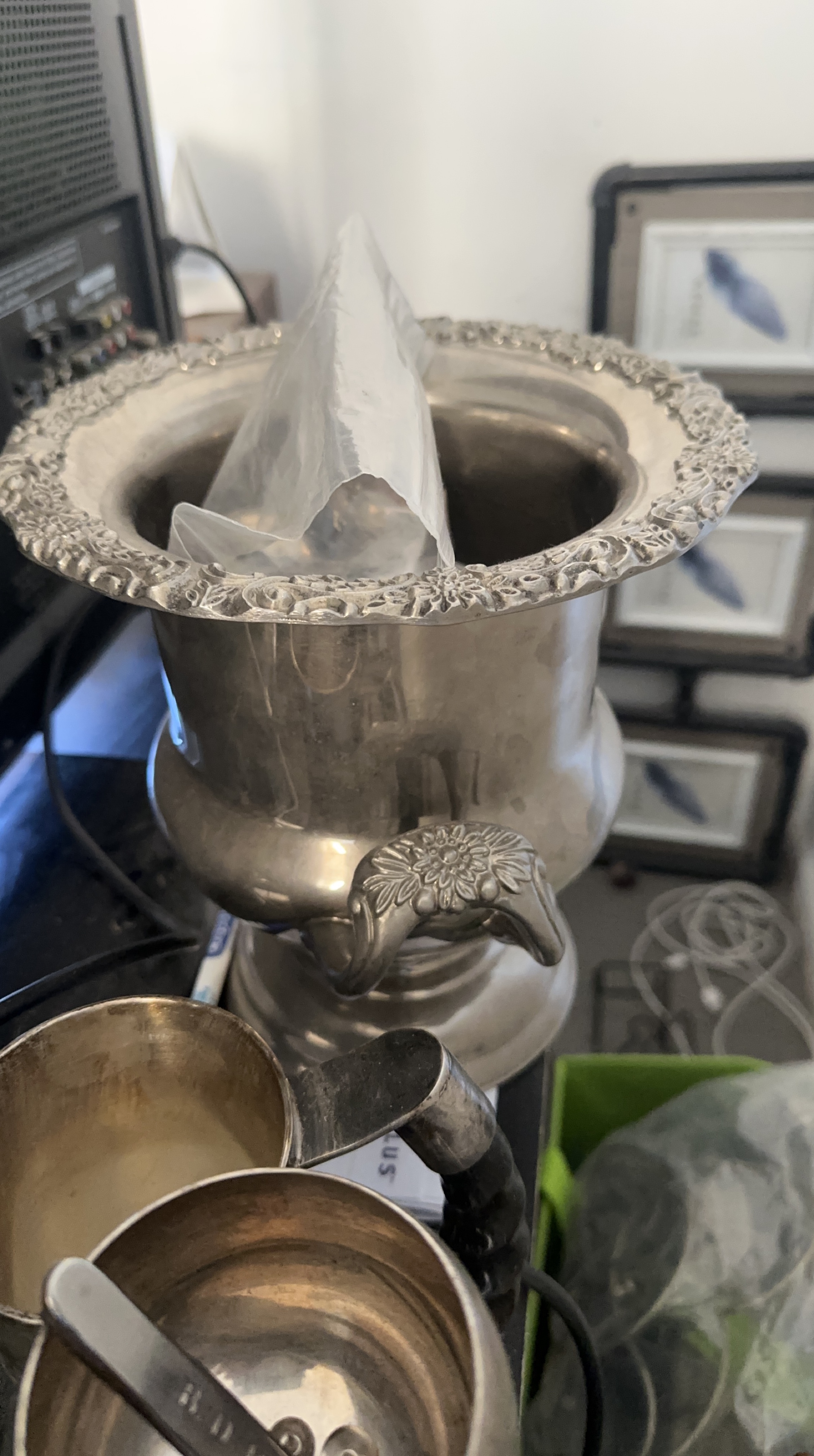 Silver Plated Urn Vase thumbnail