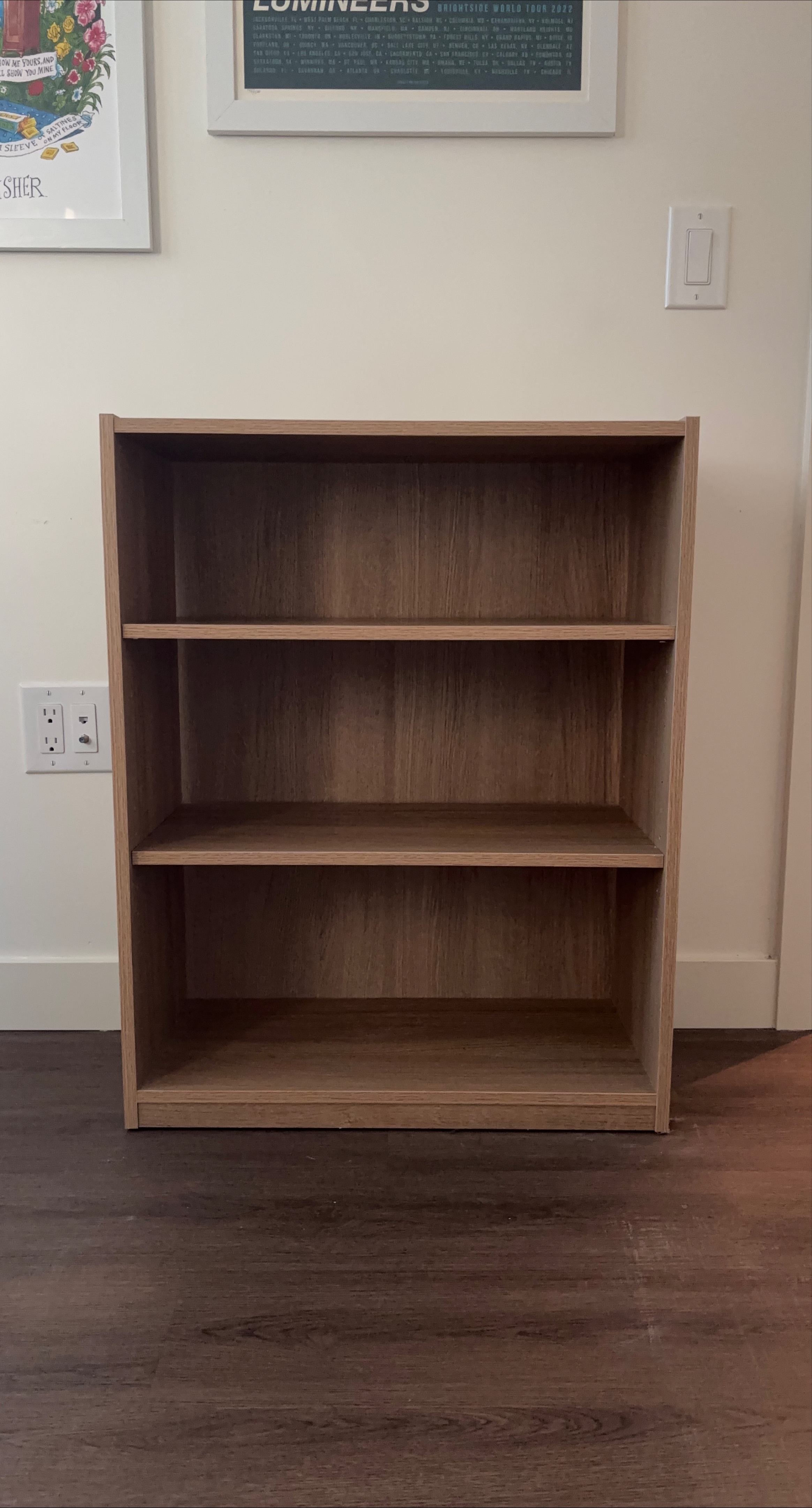 Wooden Bookcase with 3 Shelves thumbnail
