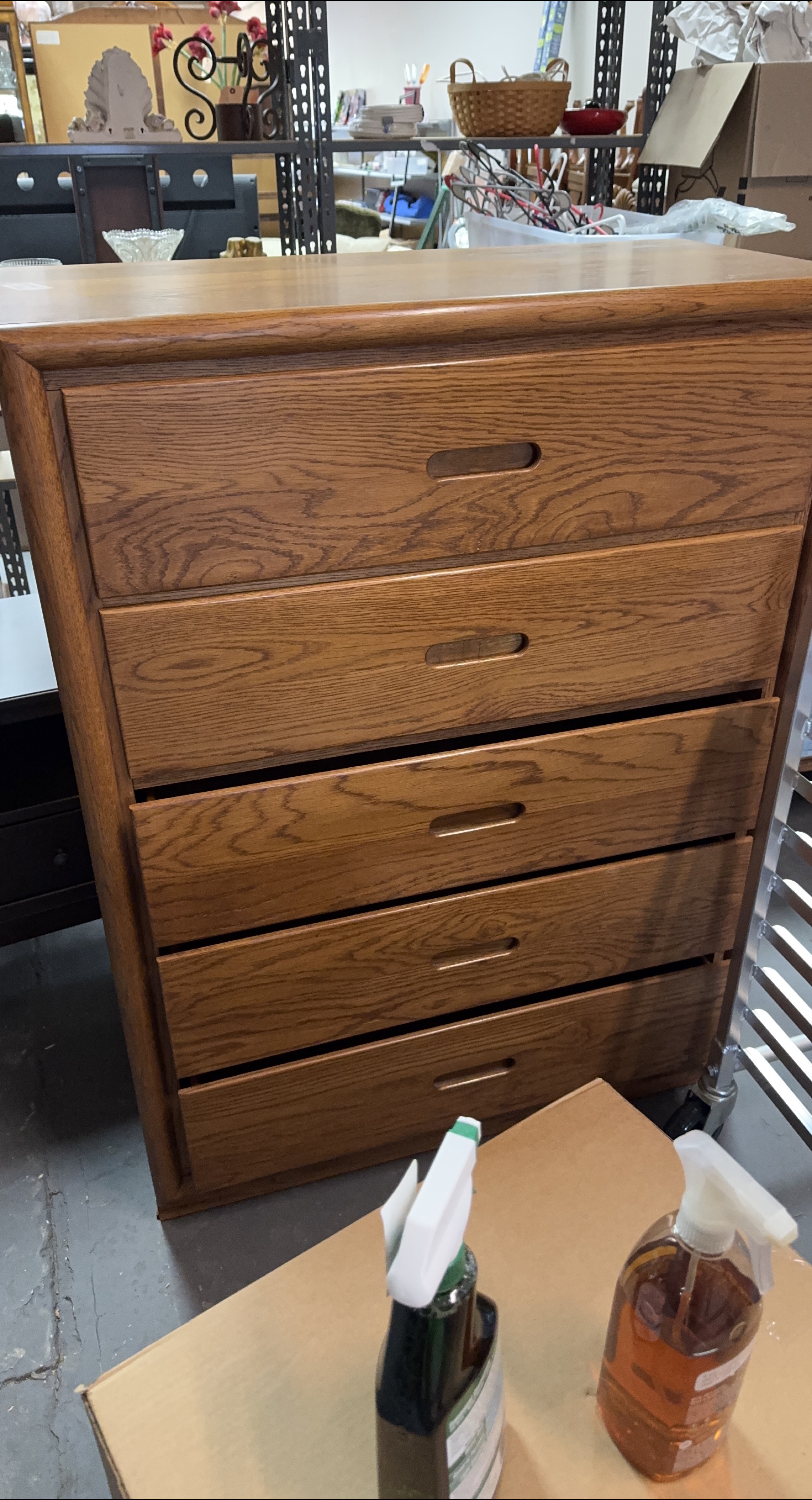 Wood 5-Drawer Dresser - Great Condition! thumbnail