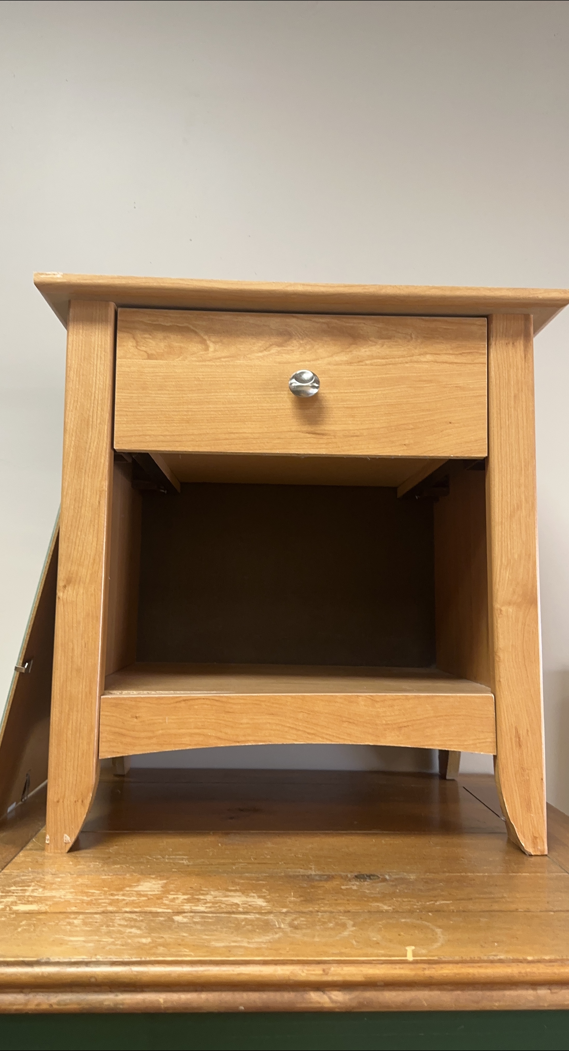 Wooden Nightstand with Drawer thumbnail