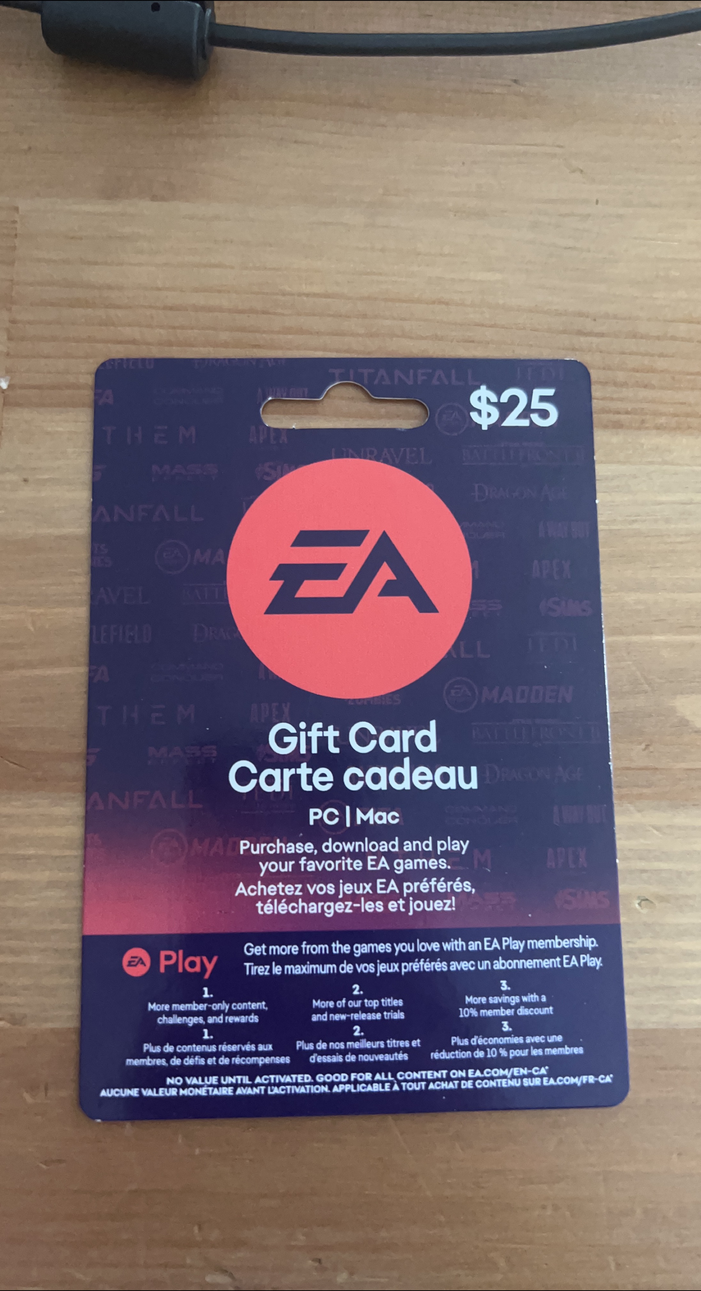 EA $25 Gift Card - For PC/Mac Games thumbnail