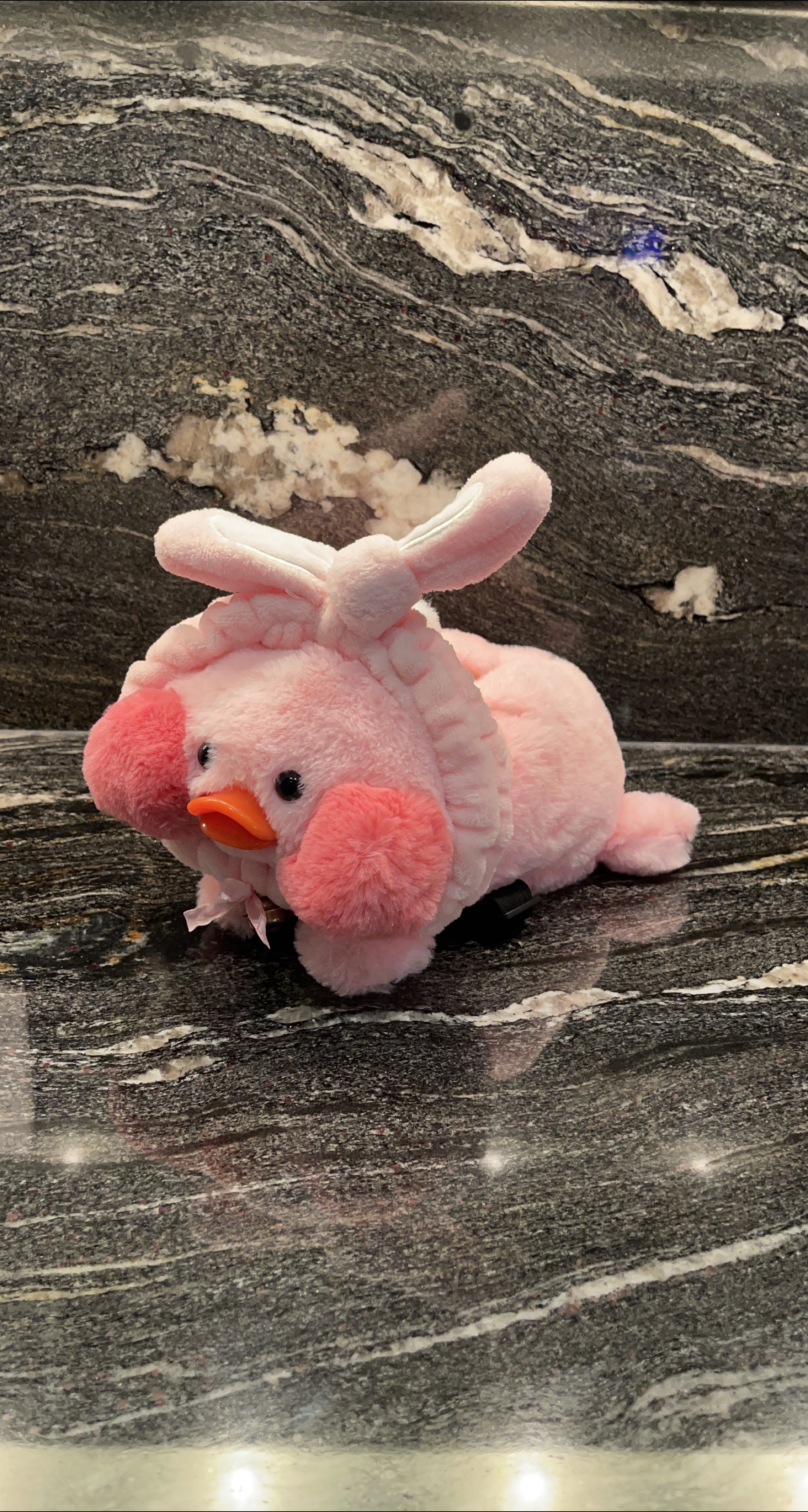 Pink Plush Duck Tissue Box Cover thumbnail