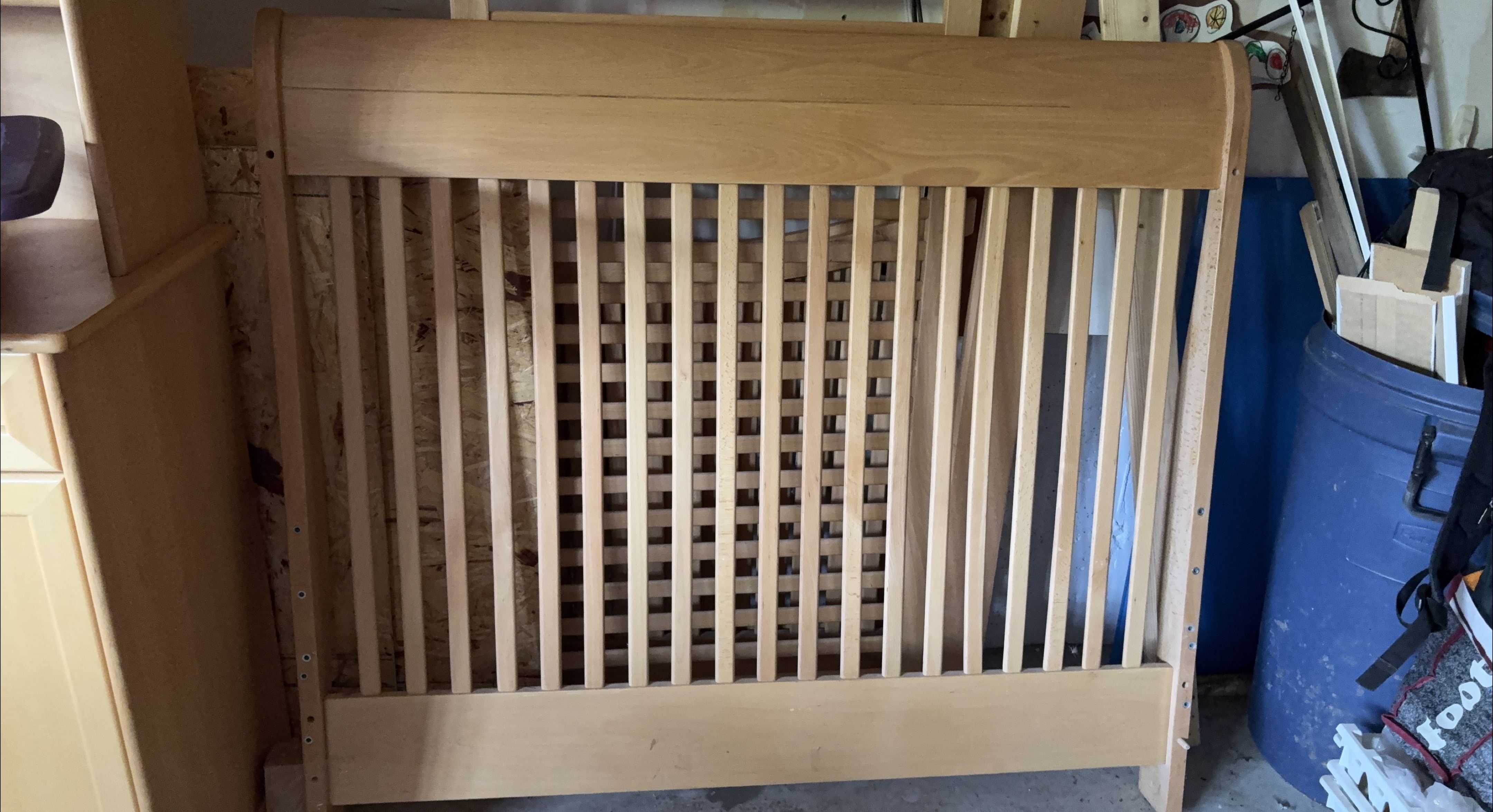 Wooden Crib Parts - Headboard & Side Rails thumbnail