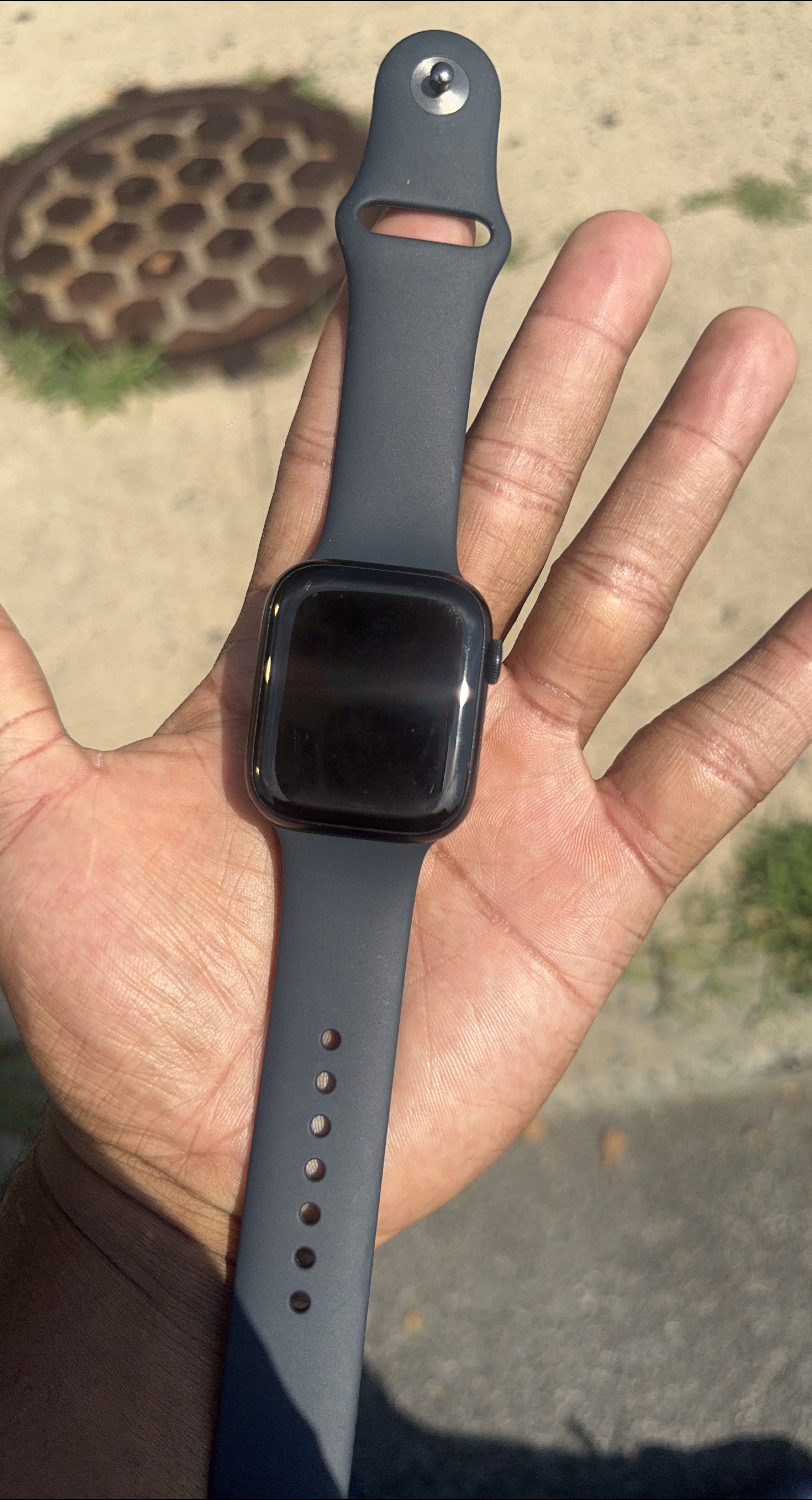 Apple Watch with Blue Band thumbnail