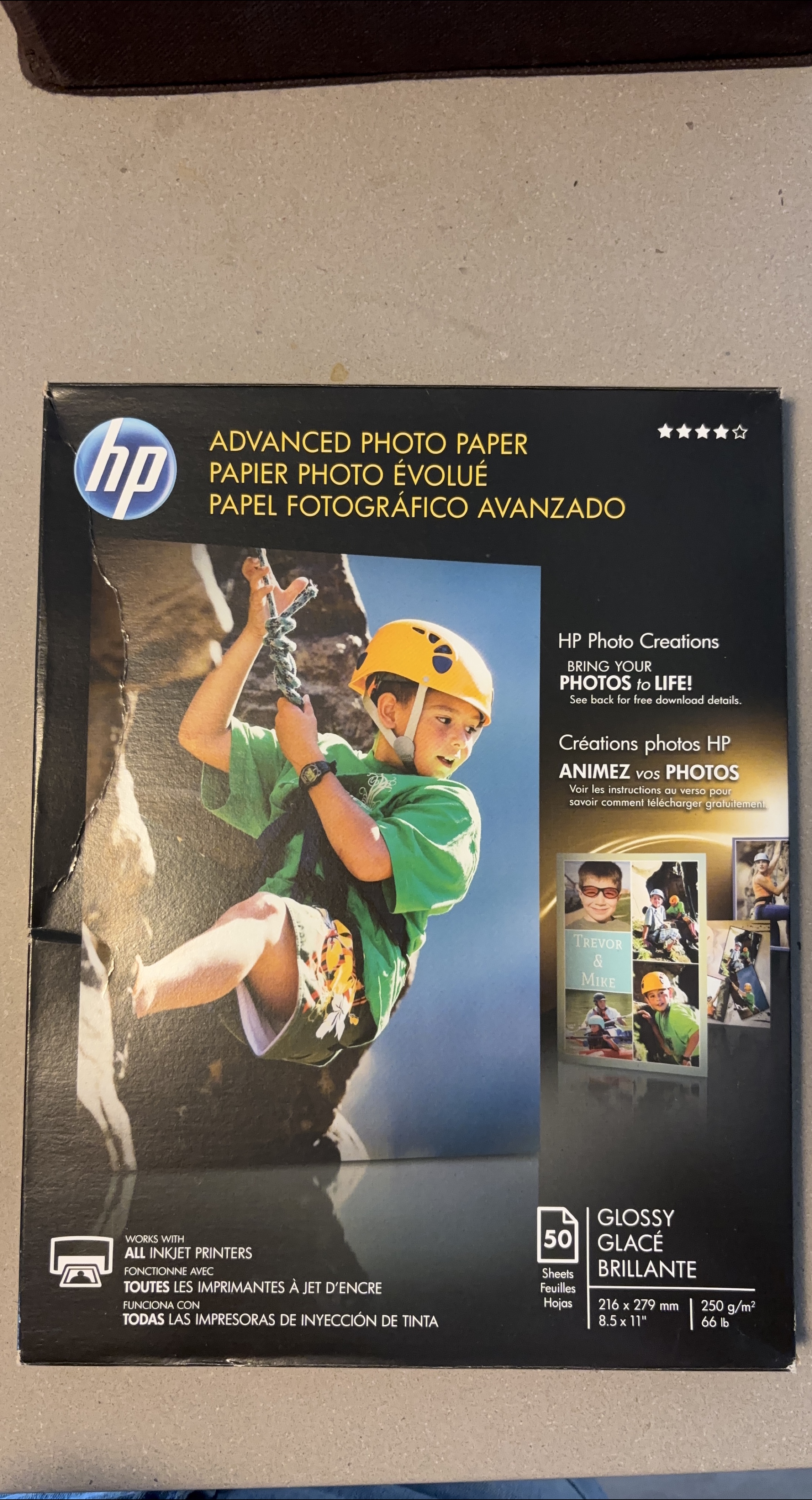 HP Advanced Photo Paper, 8.5 x 11 inch, ~40 Sheets thumbnail