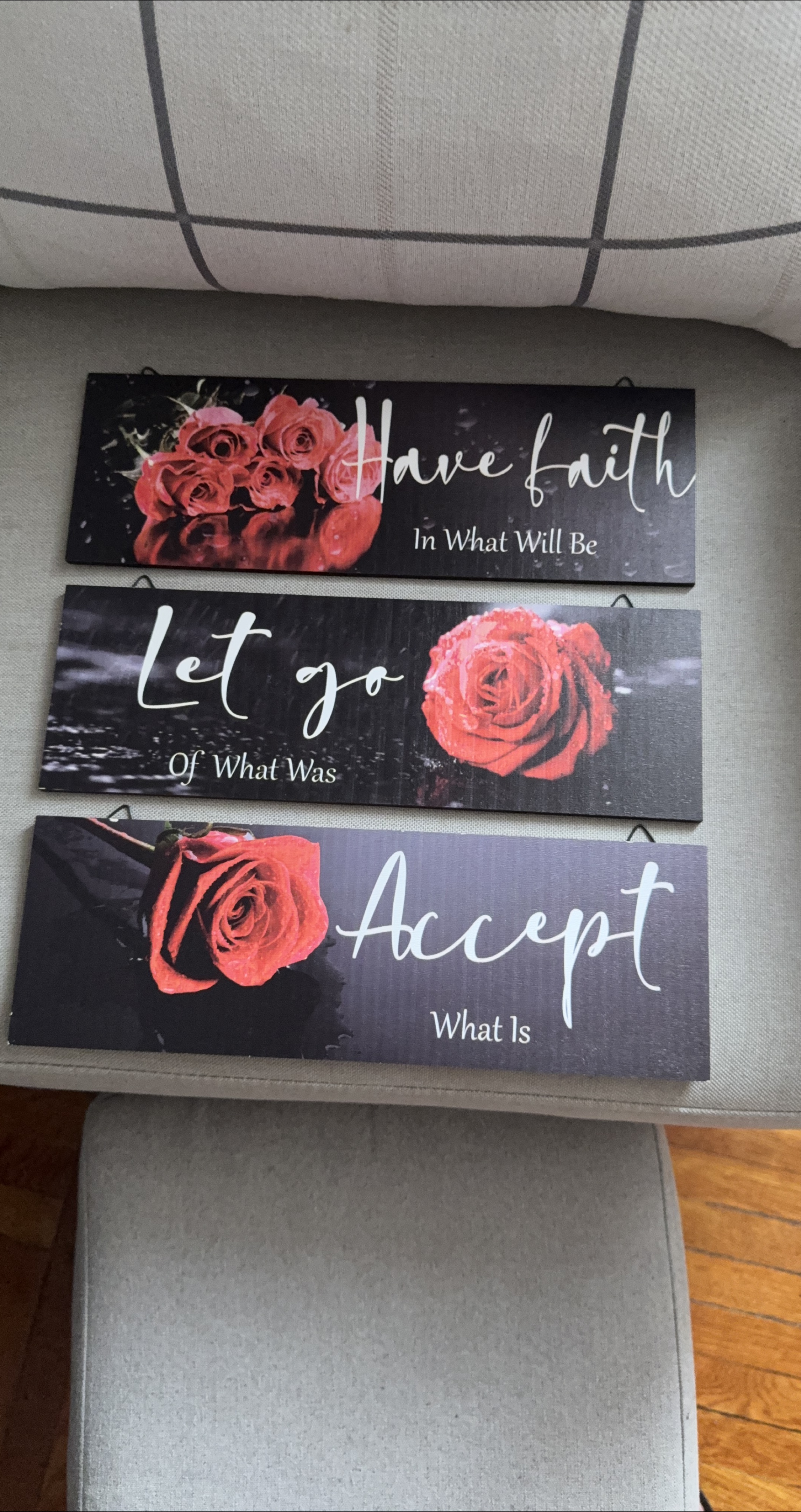 🥕 Inspirational Rose Wall Art - 3 pc set thumbnail
