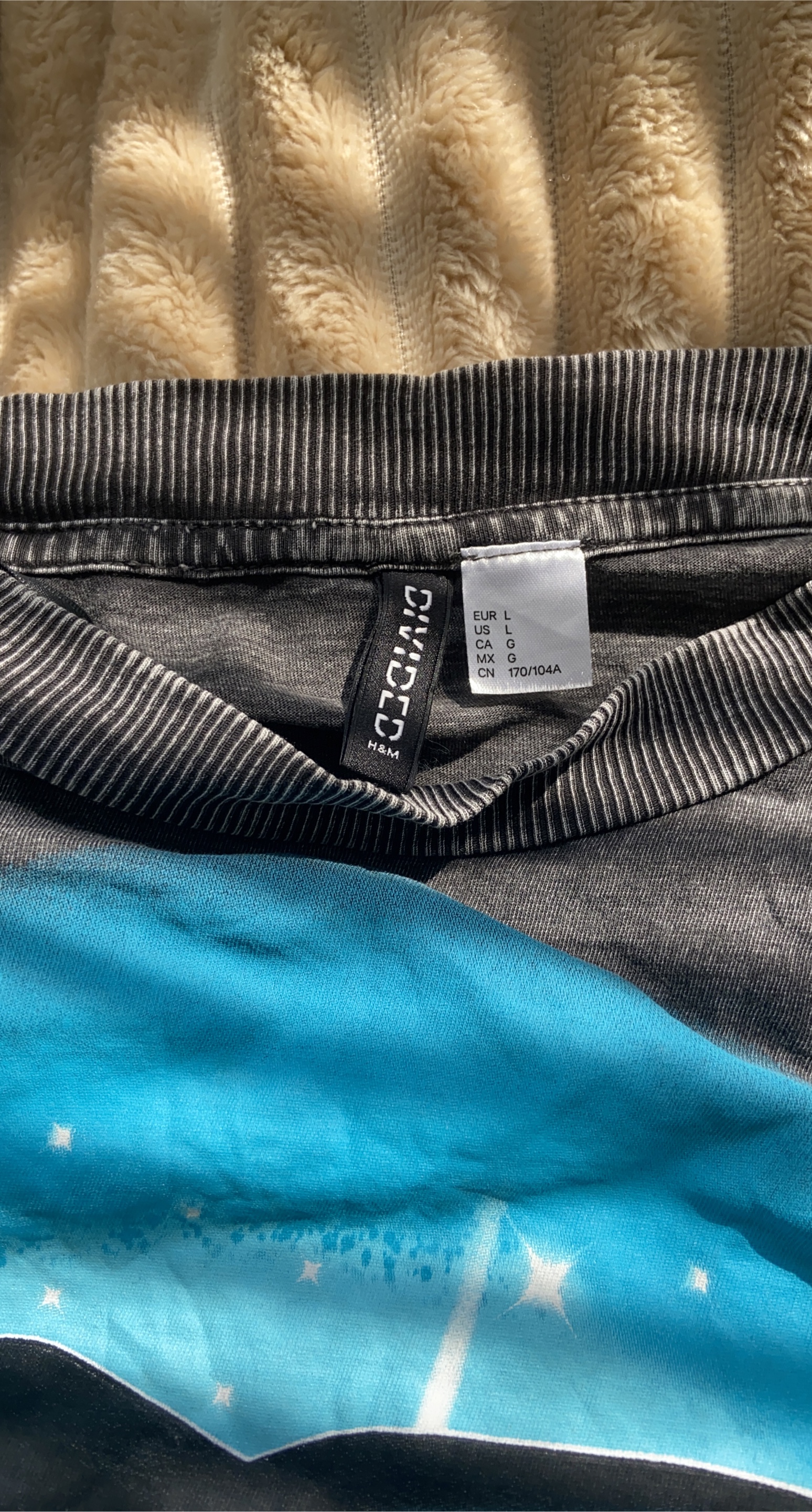 H&M Divided Orca Graphic Crop Top - Size L thumbnail