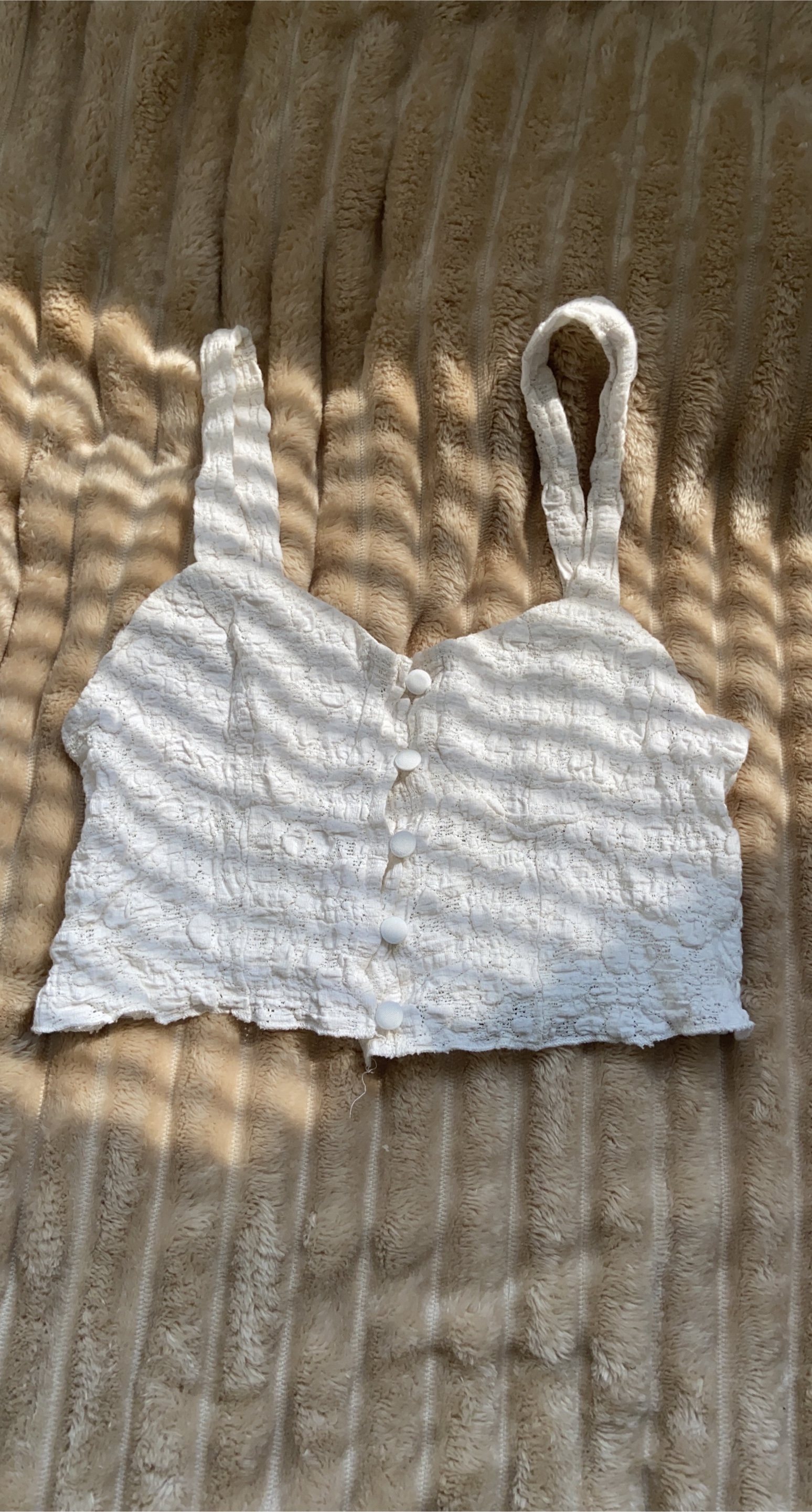 White Smocked Tank Top thumbnail