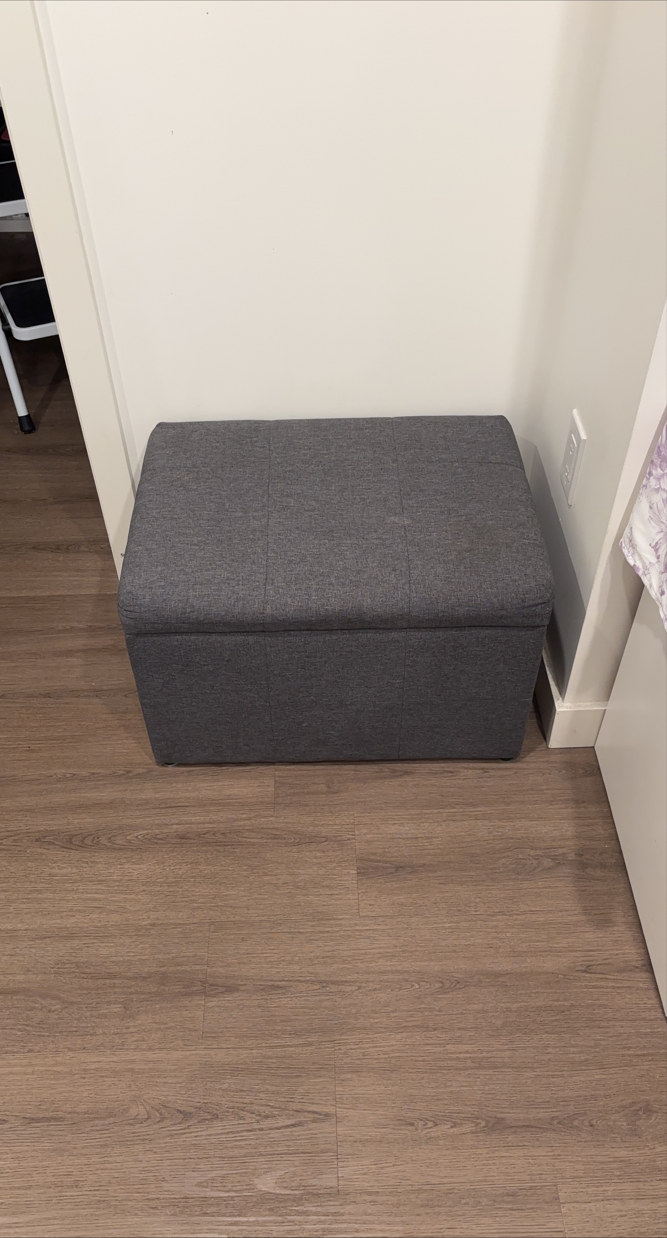 Grey Storage Ottoman Bench thumbnail