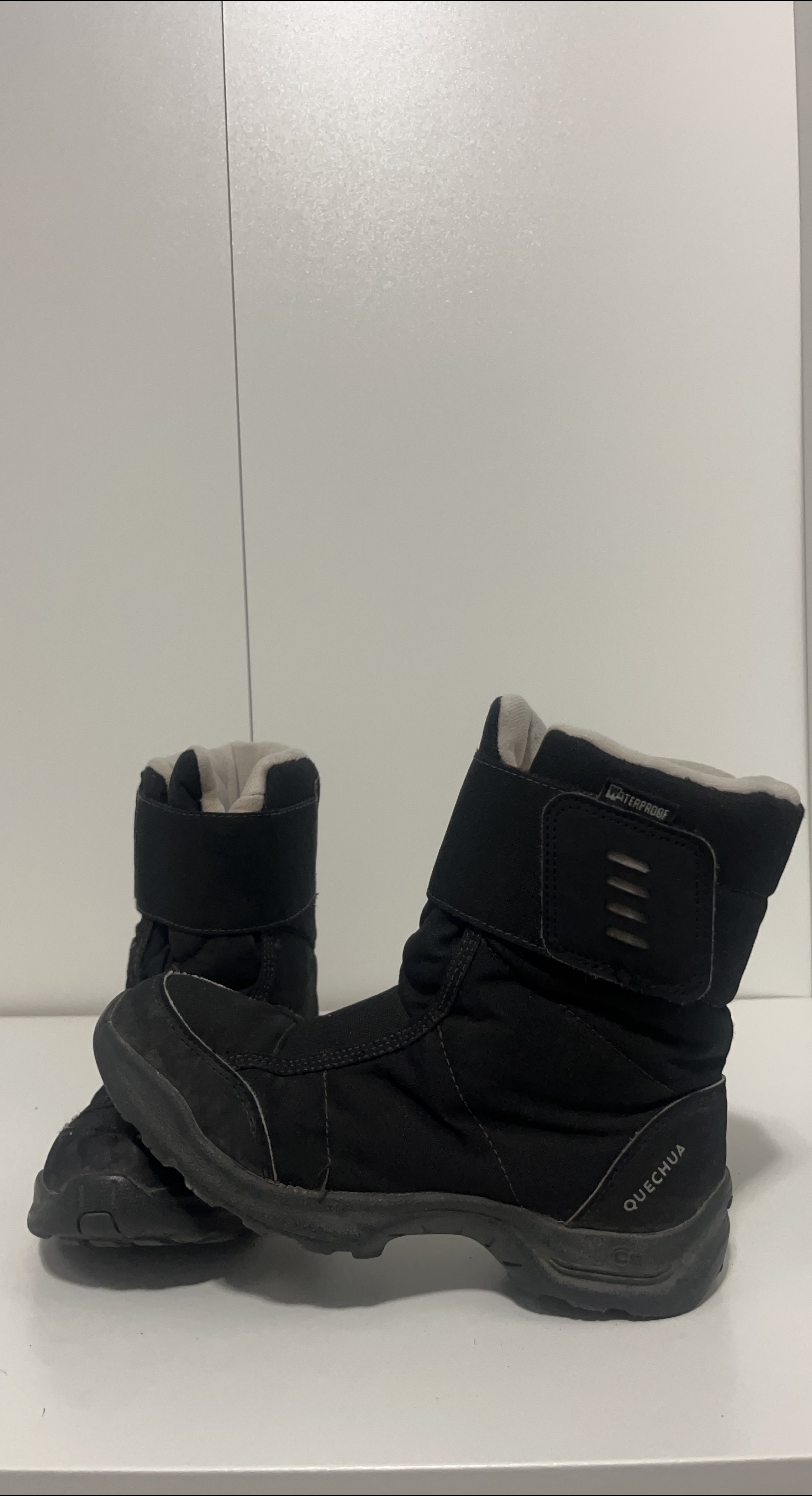 Quechua SH100 X-Warm Junior Black Winter Boots Size 2.5 thumbnail