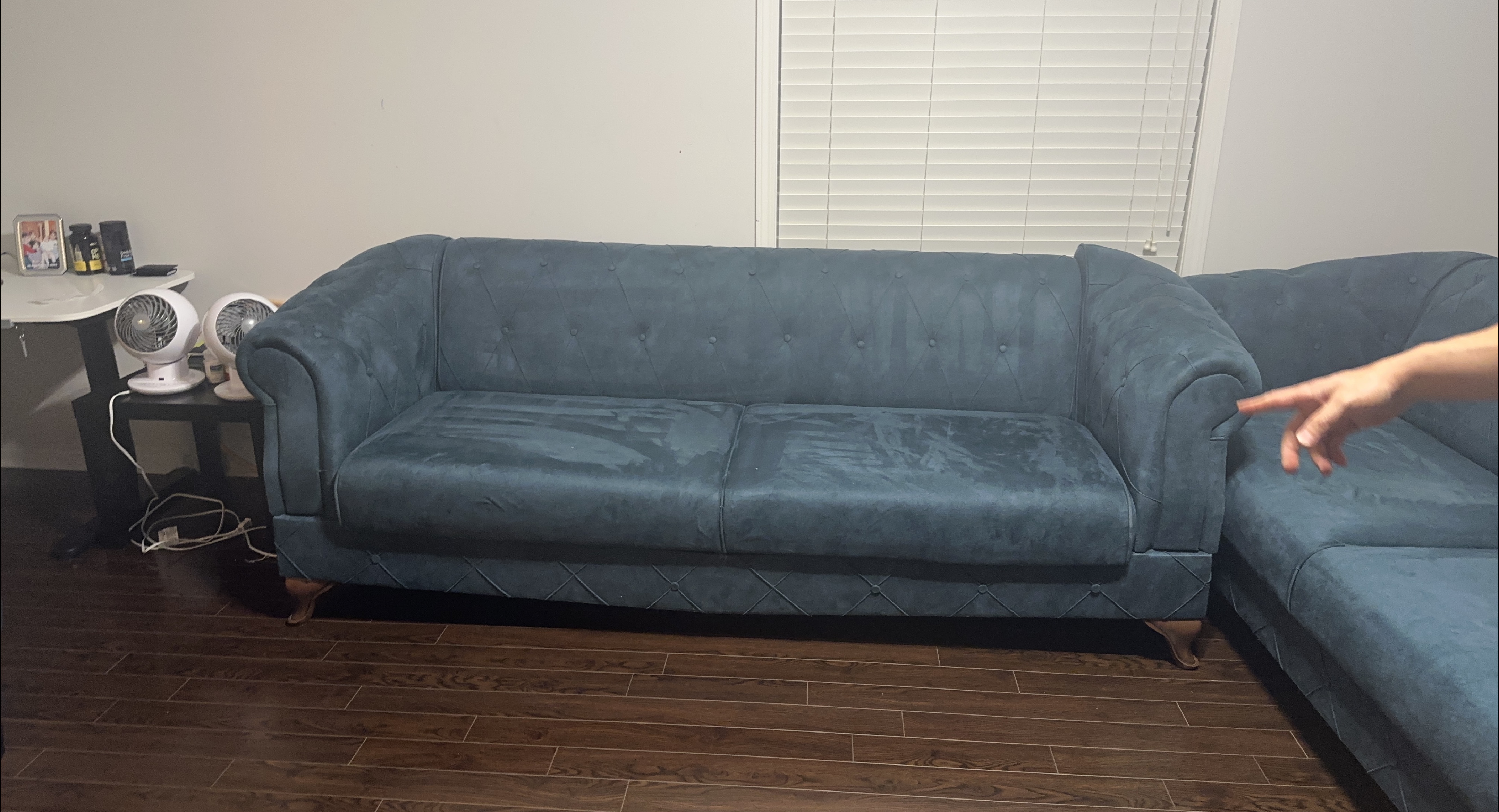 Blue Tufted Sofa thumbnail