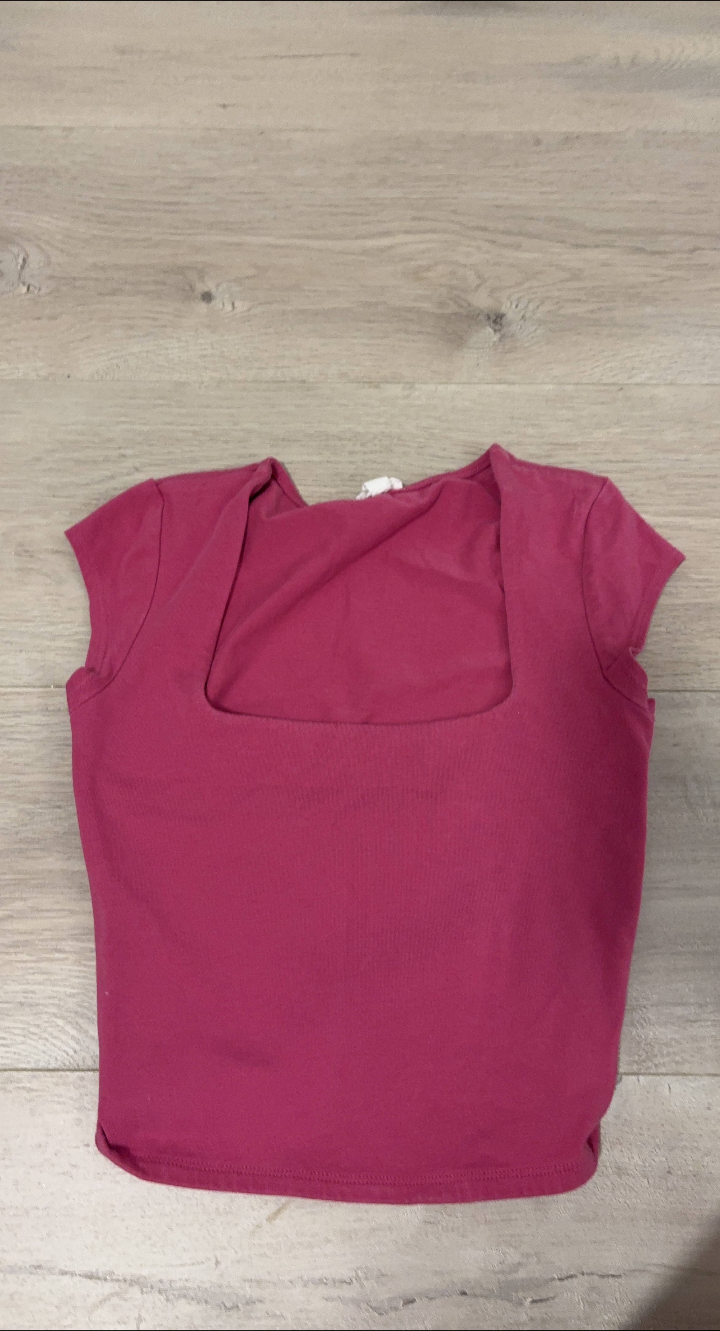 Garage Pink Square Neck Top thumbnail