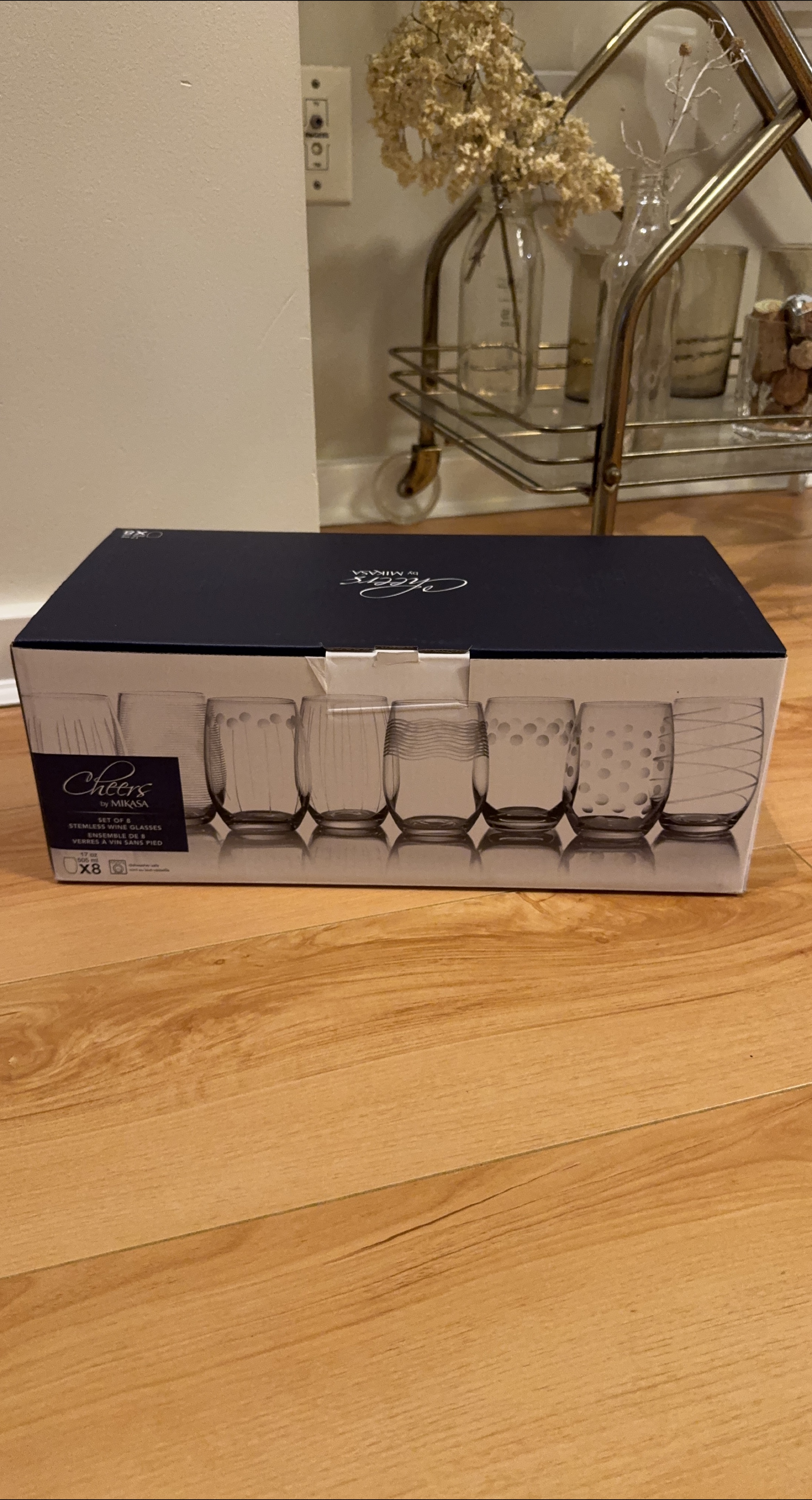 Mikasa Cheers Stemless Wine Glasses, Set of 8, NEW thumbnail