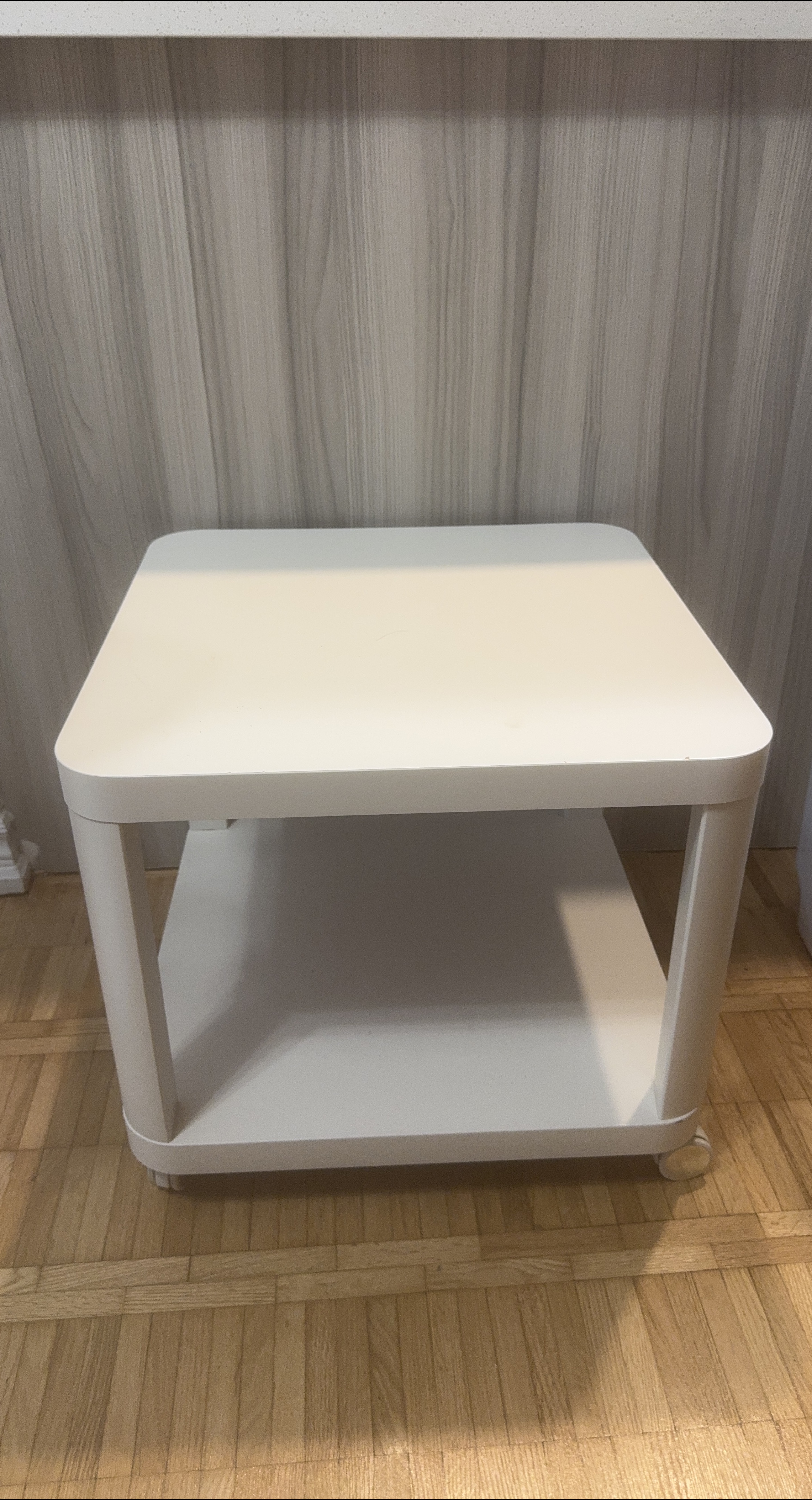 White Side Table with Shelf thumbnail