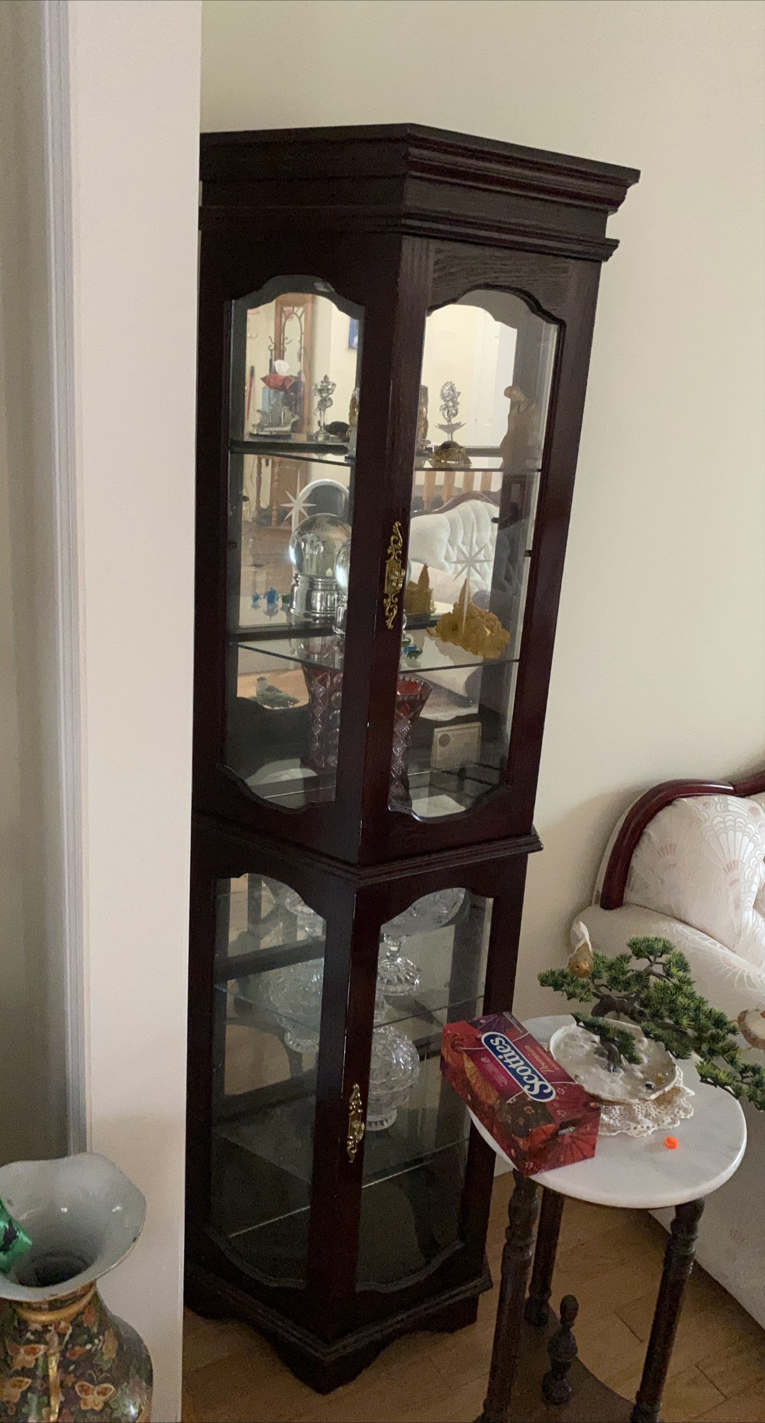 Dark Wood Display Cabinet thumbnail