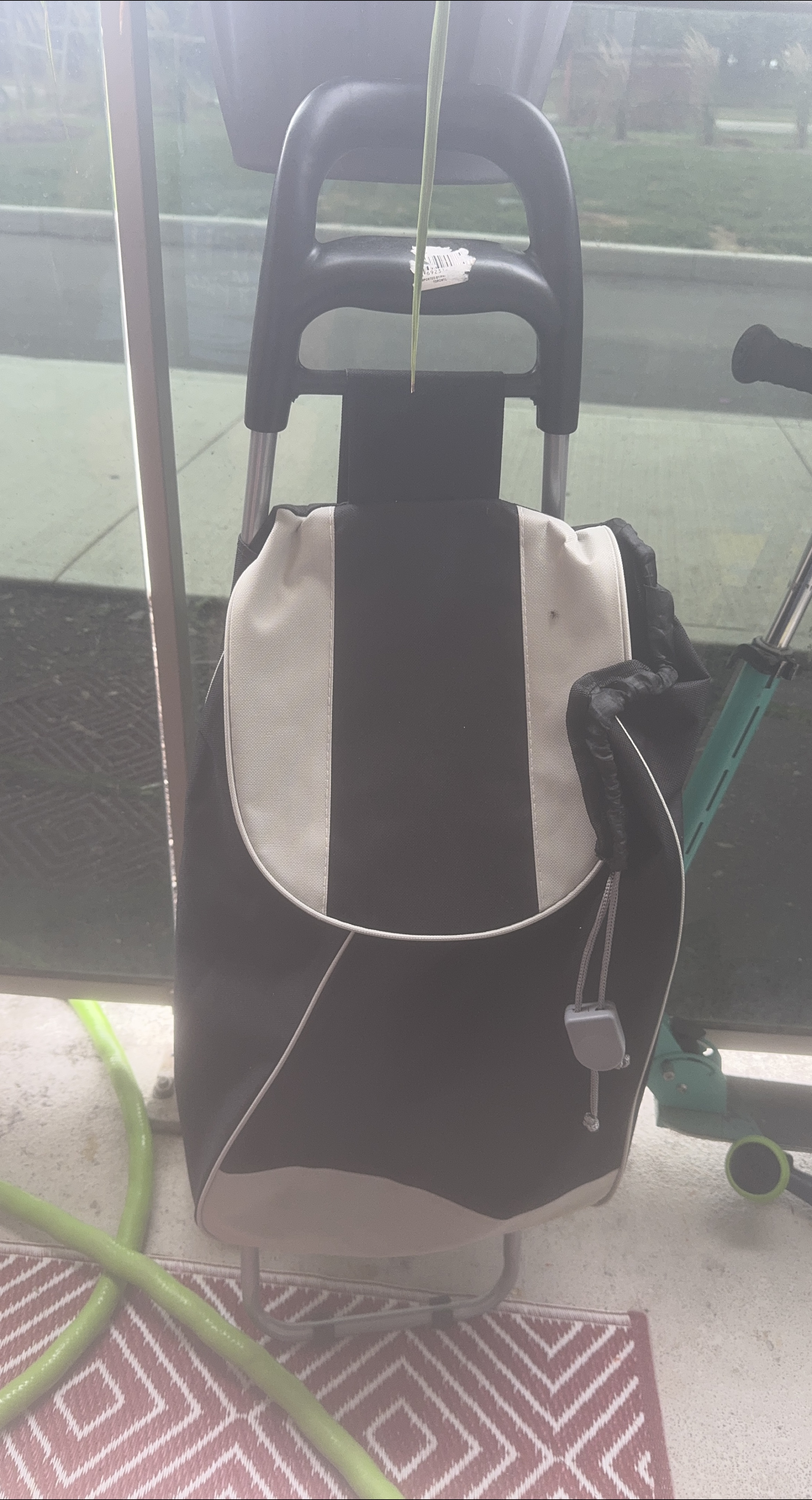 Black & Beige Shopping Cart Tote Bag thumbnail