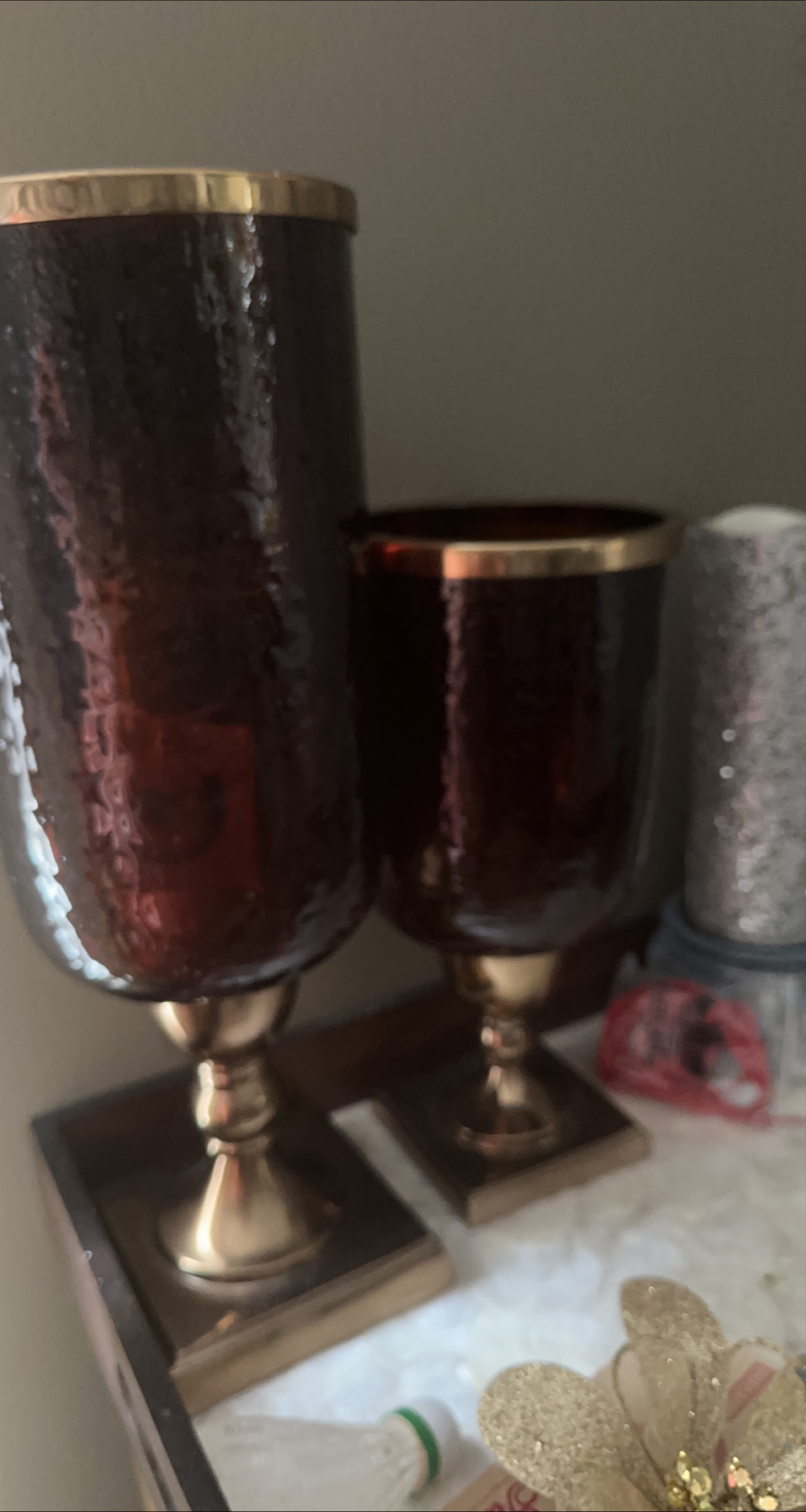 Brown and Gold Candle Holders thumbnail