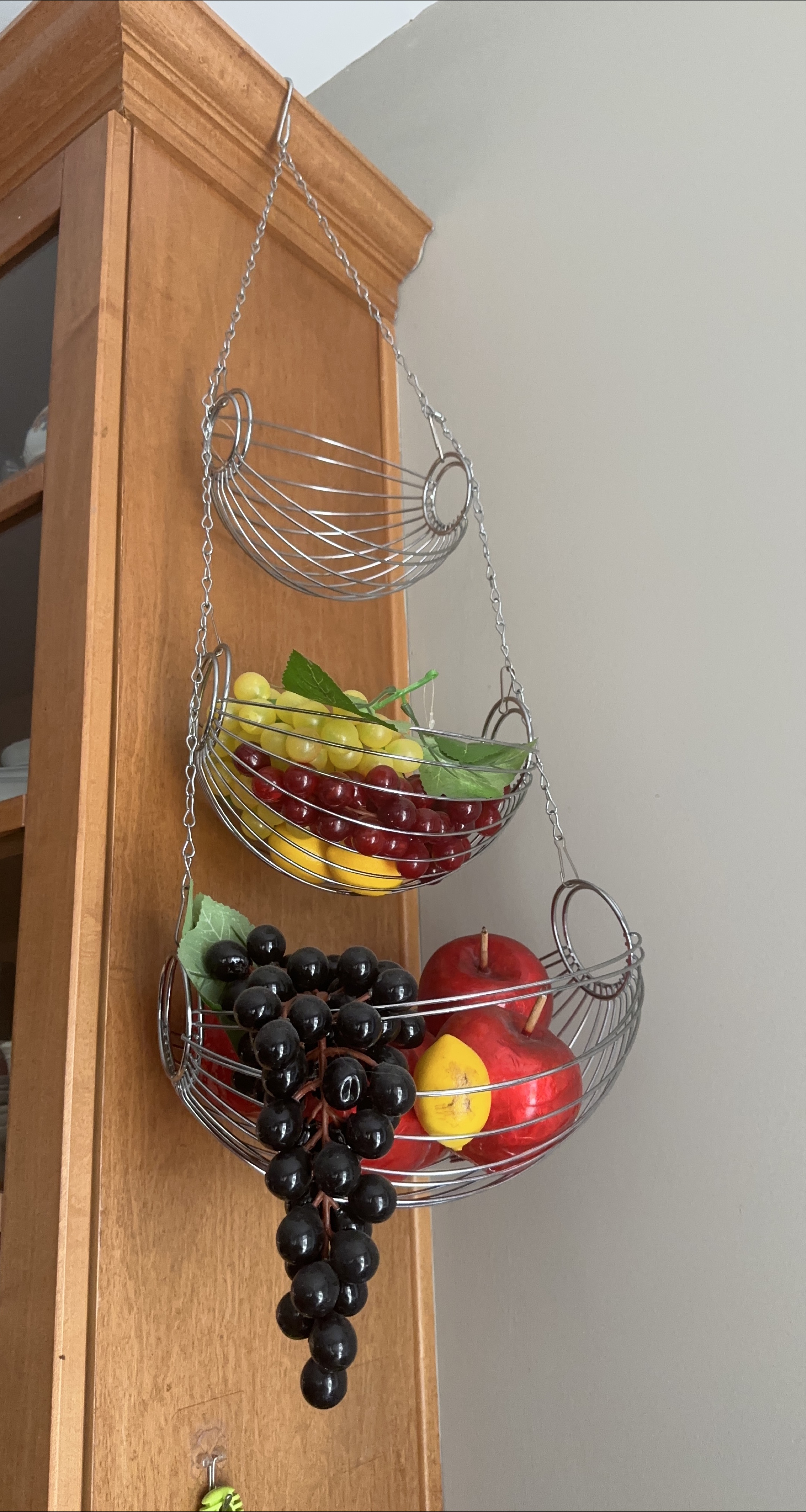 Hanging 3-Tier Wire Fruit Basket thumbnail