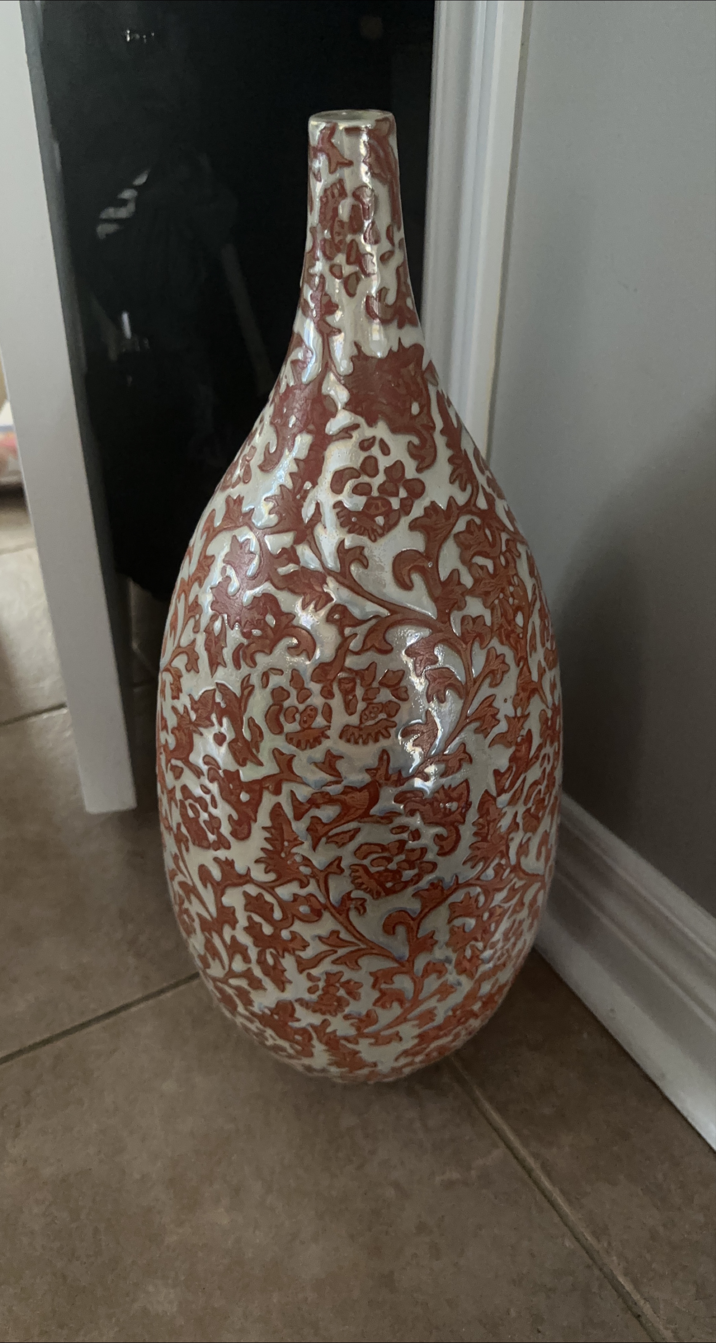 Decorative Vase - Brown and White Pattern thumbnail