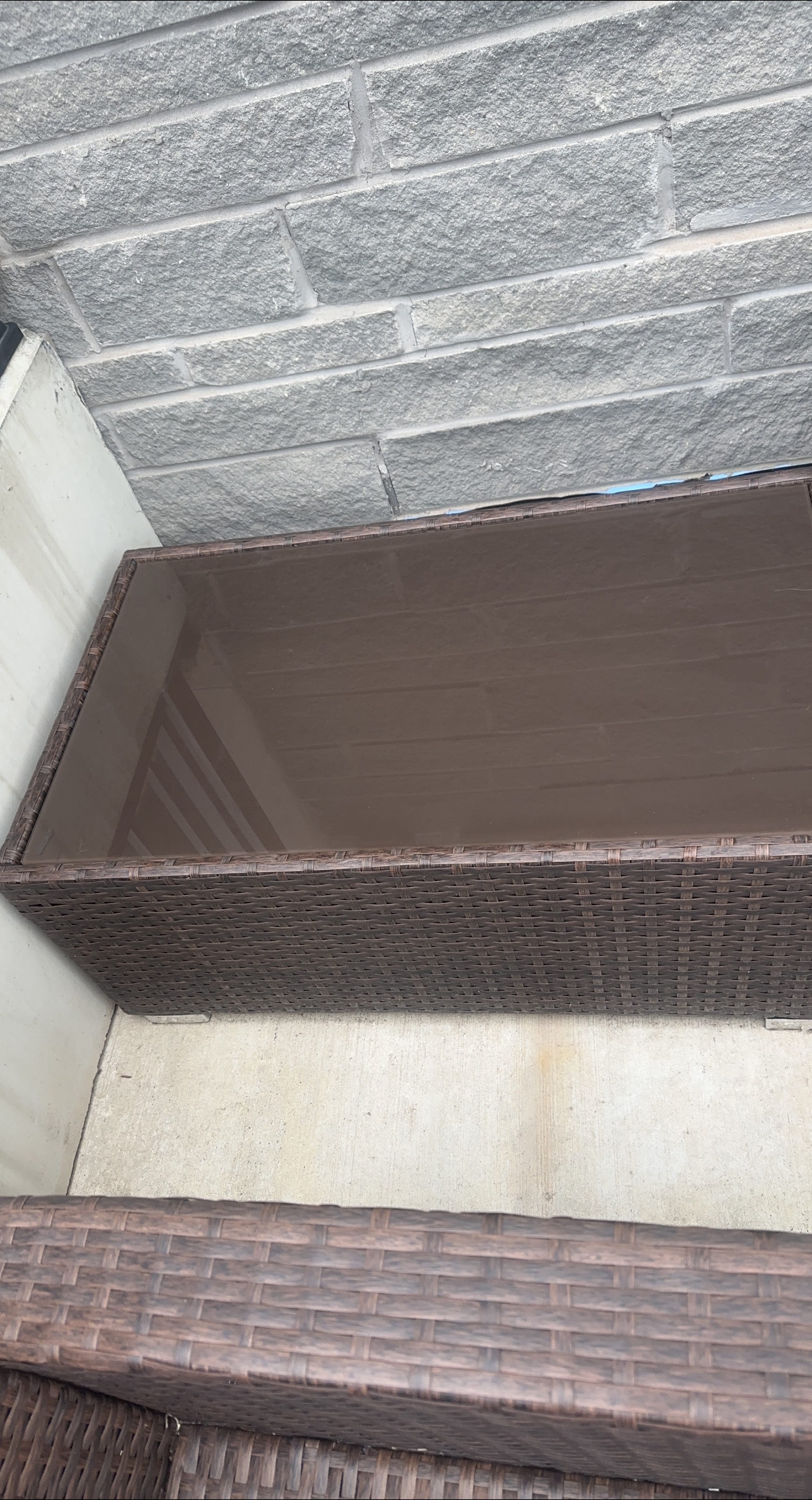 Wicker Patio Coffee Table thumbnail