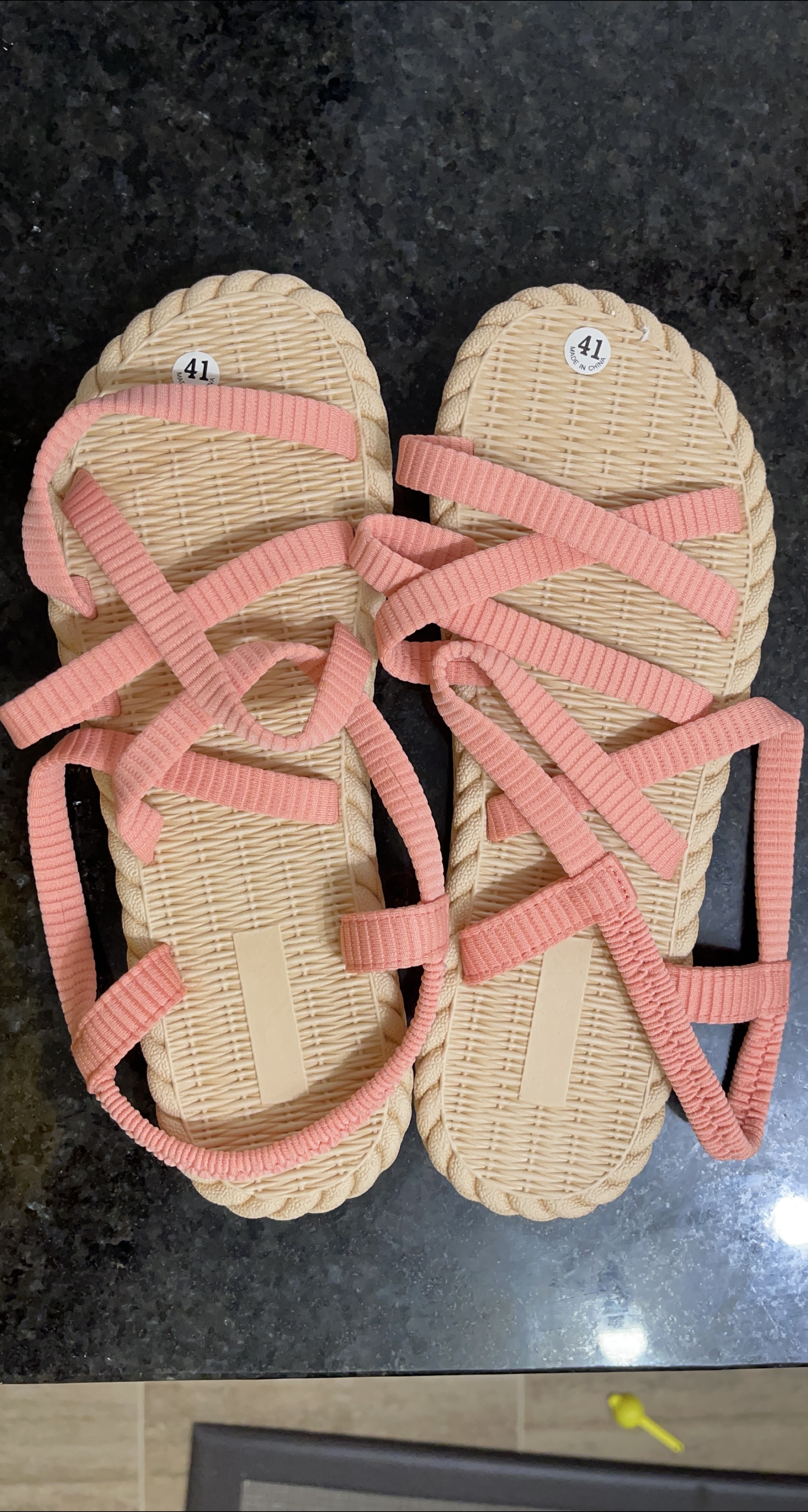 Pink Strappy Sandals - Size 41 thumbnail