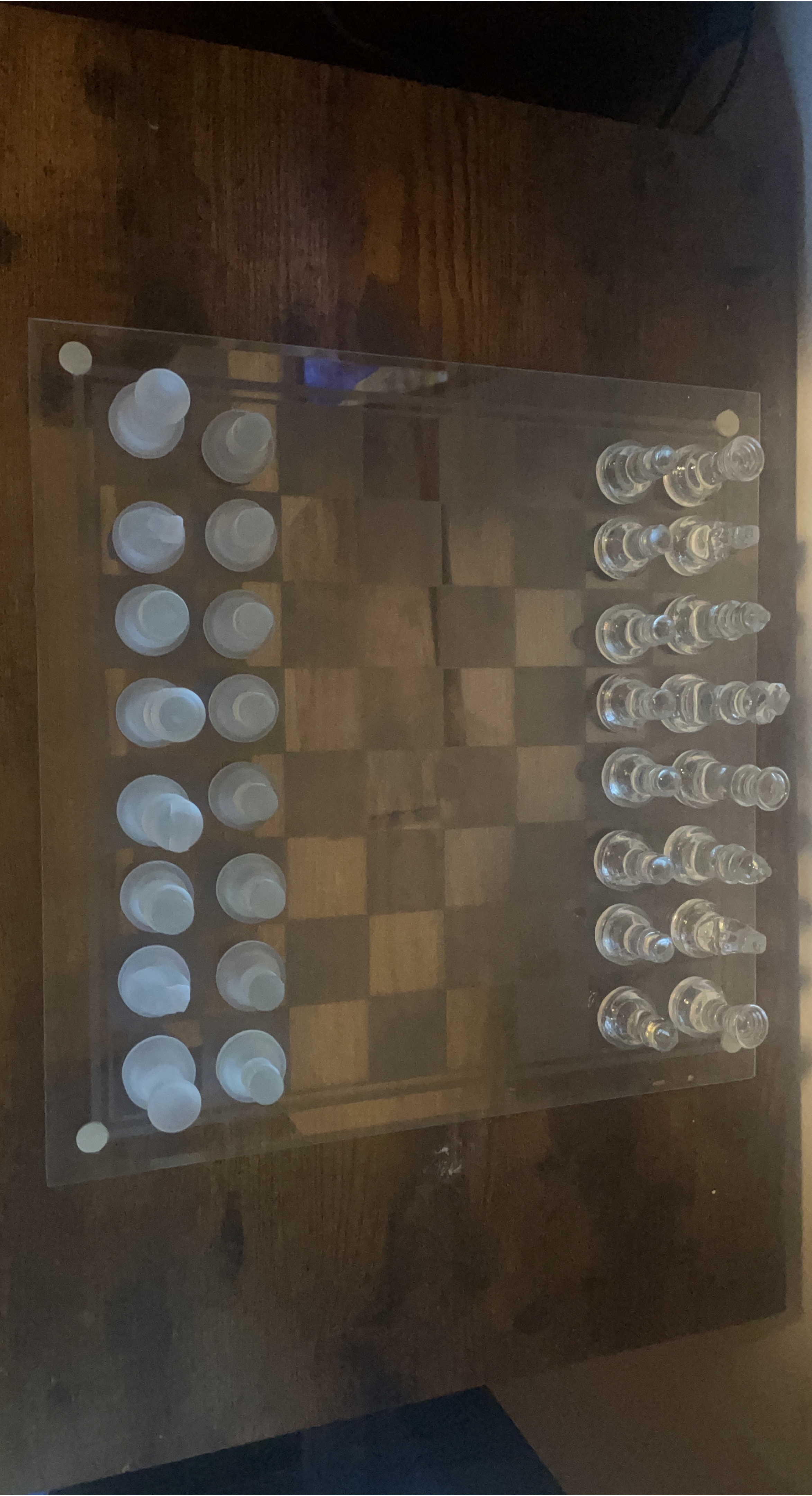 Antique Glass Chess and Backgammon Set thumbnail