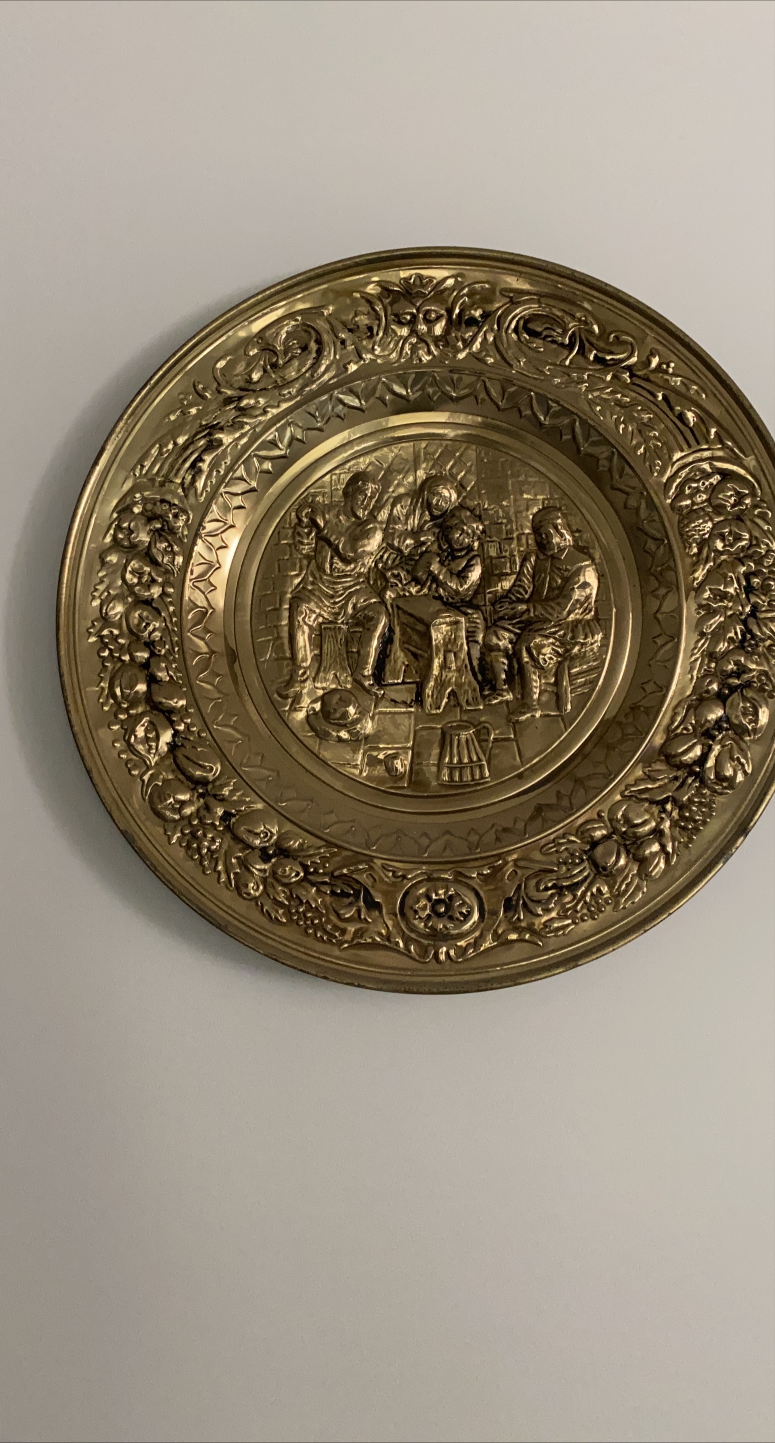 Vintage Brass Decorative Plate thumbnail